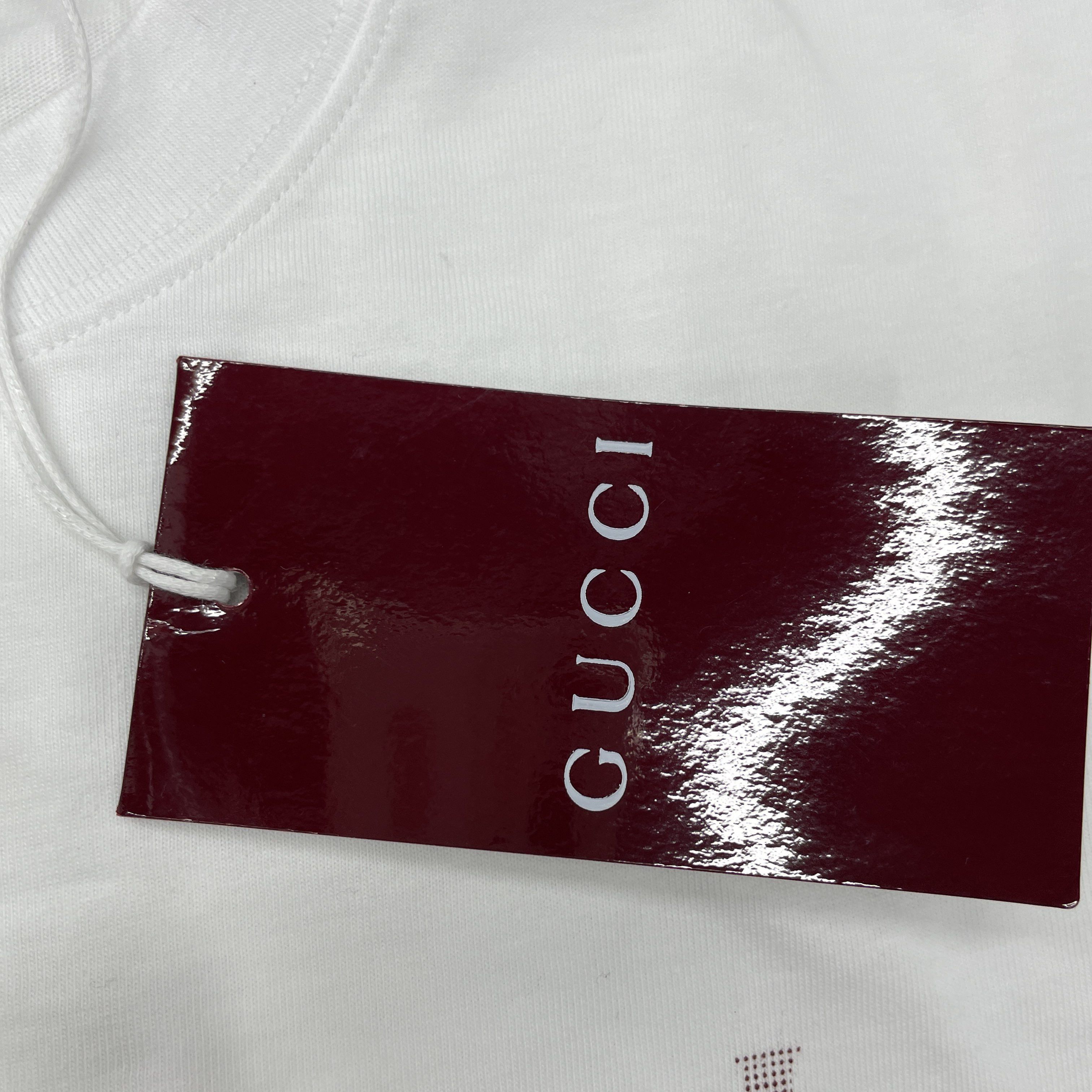 Gucci Gucci Logo Print T-Shirt White Size L Size US L / EU 52-54 / 3 - 5 Thumbnail