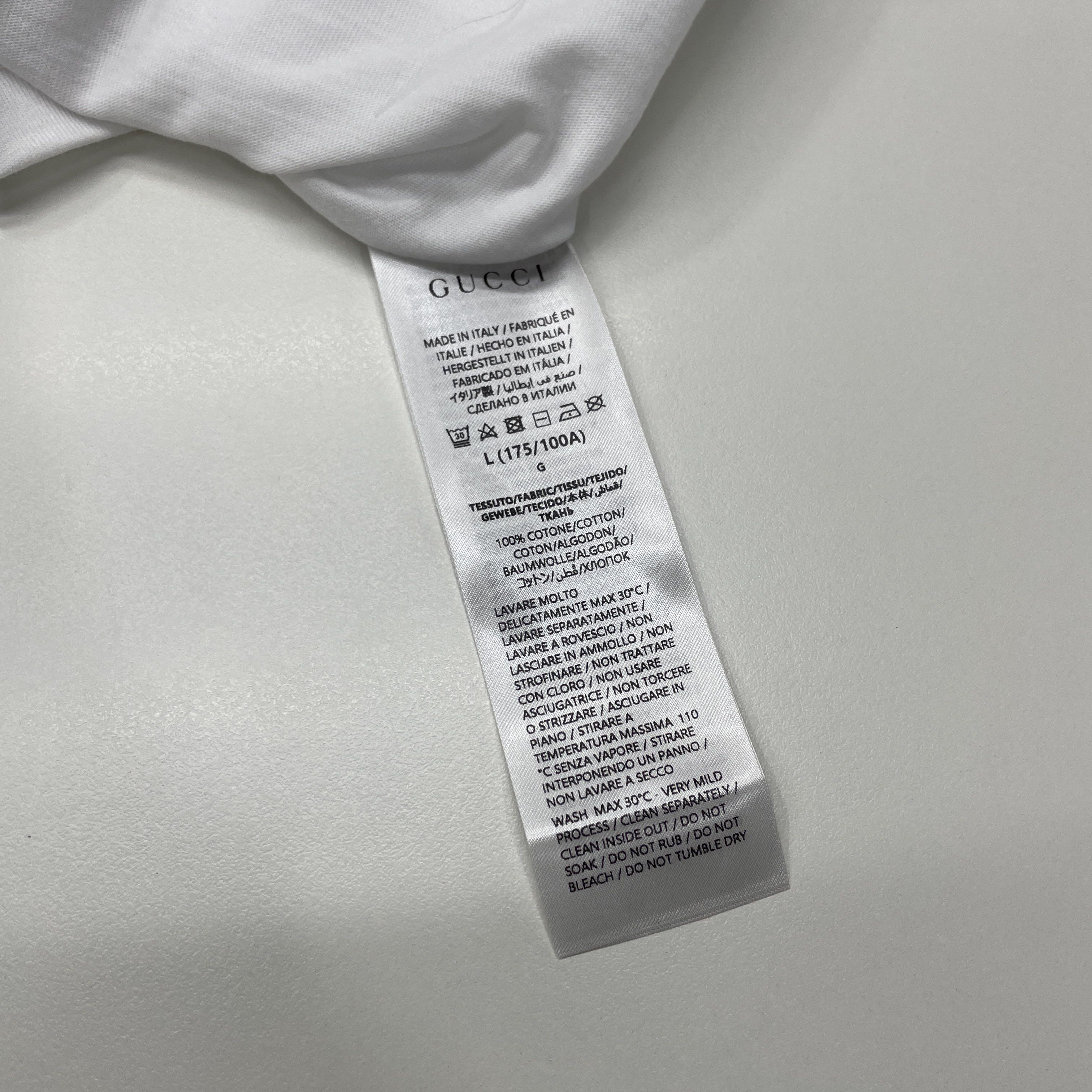Gucci Gucci Logo Print T-Shirt White Size L Size US L / EU 52-54 / 3 - 4 Thumbnail