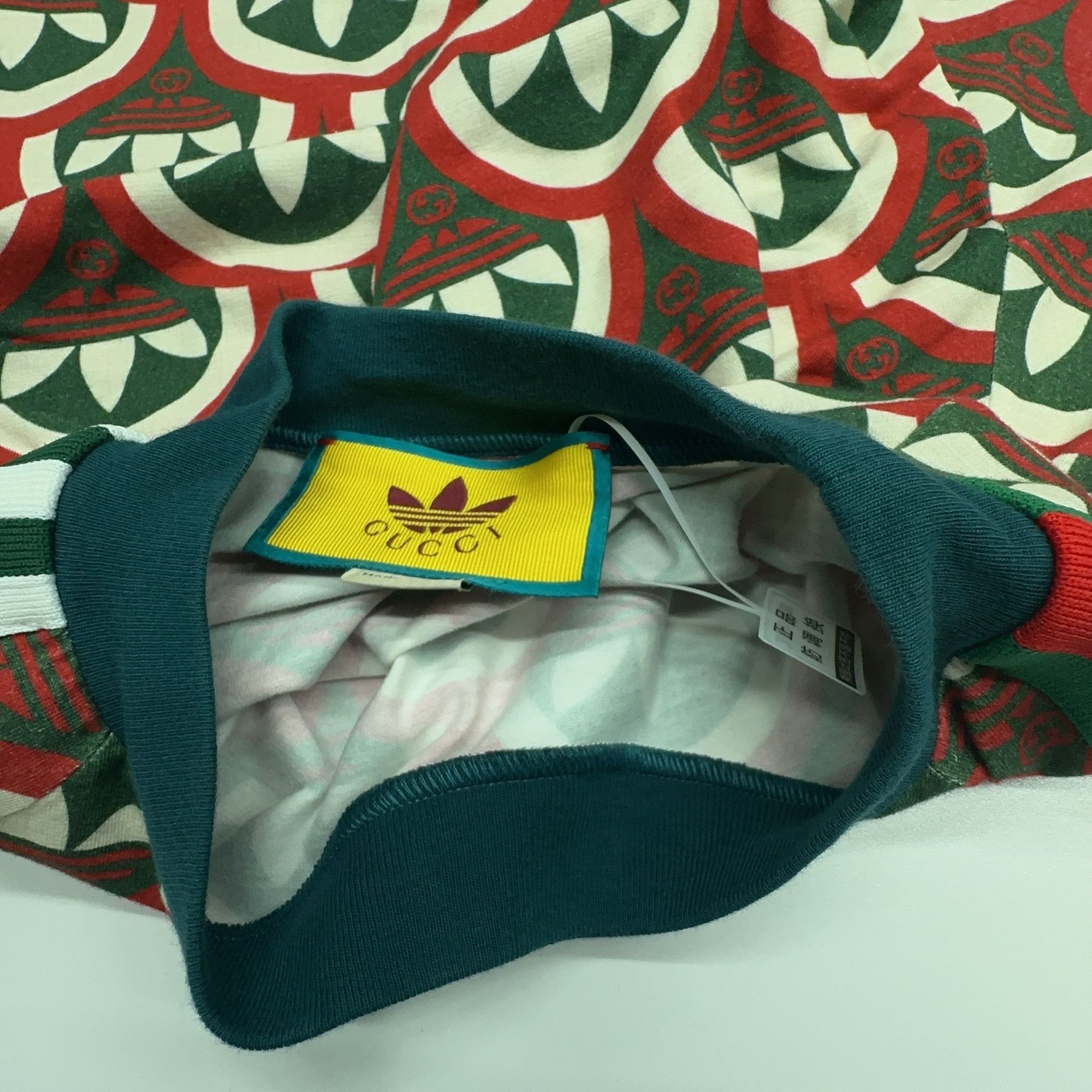 Gucci Gucci x adidas Trefoil Pattern T-Shirt Size M Size US M / EU 48-50 / 2 - 7 Thumbnail