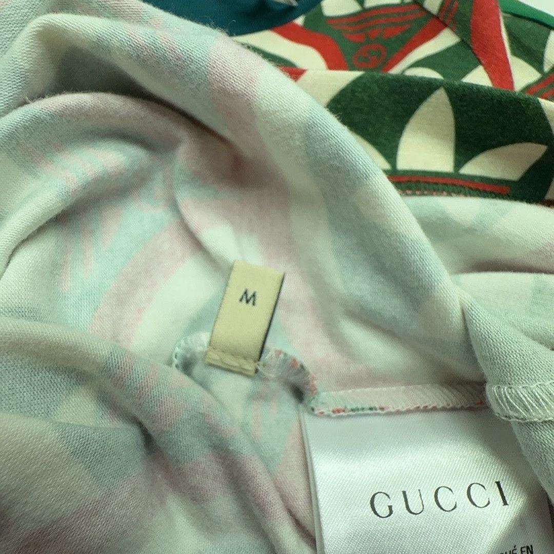 Gucci Gucci x adidas Trefoil Pattern T-Shirt Size M Size US M / EU 48-50 / 2 - 6 Thumbnail