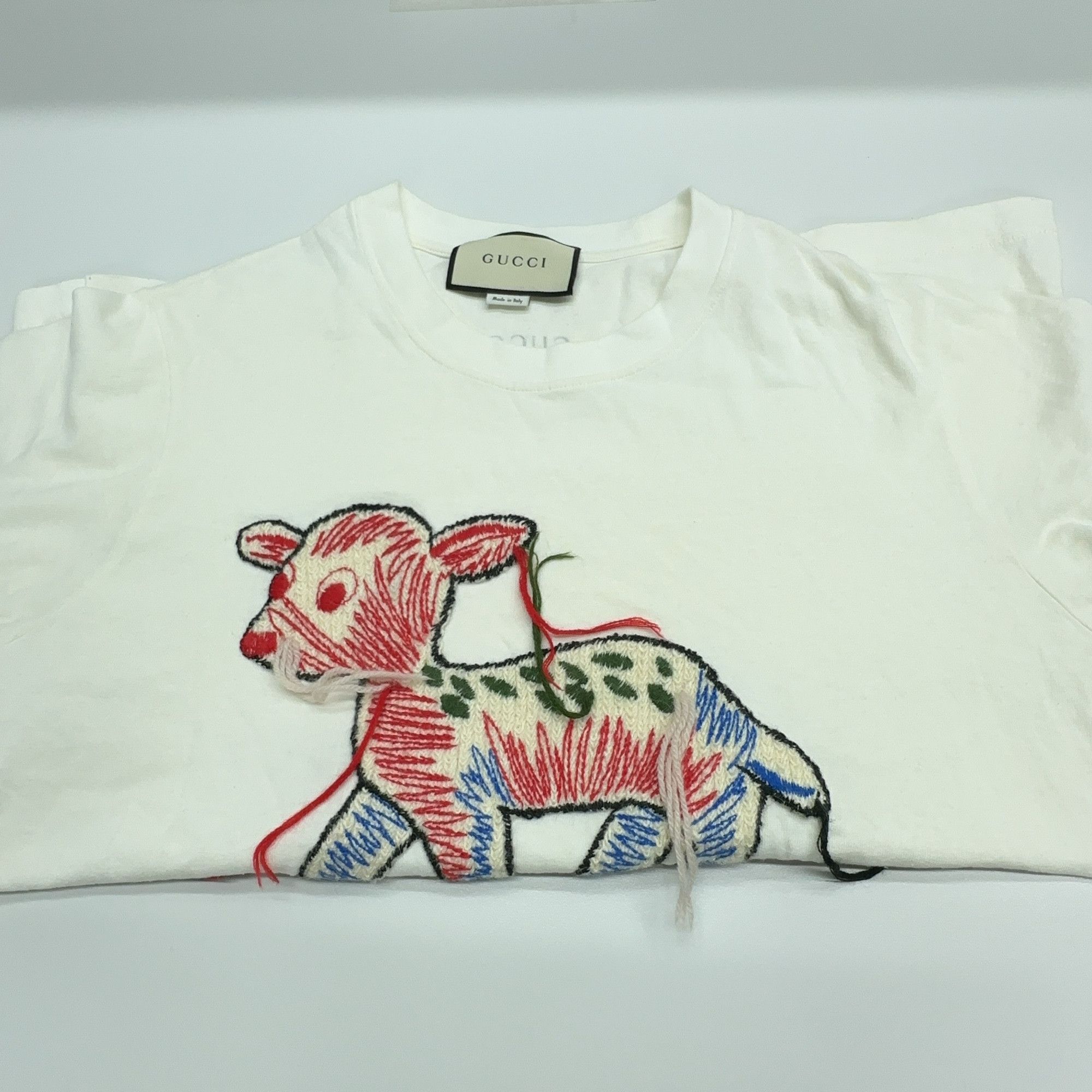 Gucci Gucci Lamb Embroidery T-Shirt Size L Size L / US 10 / IT 46 - 7 Thumbnail