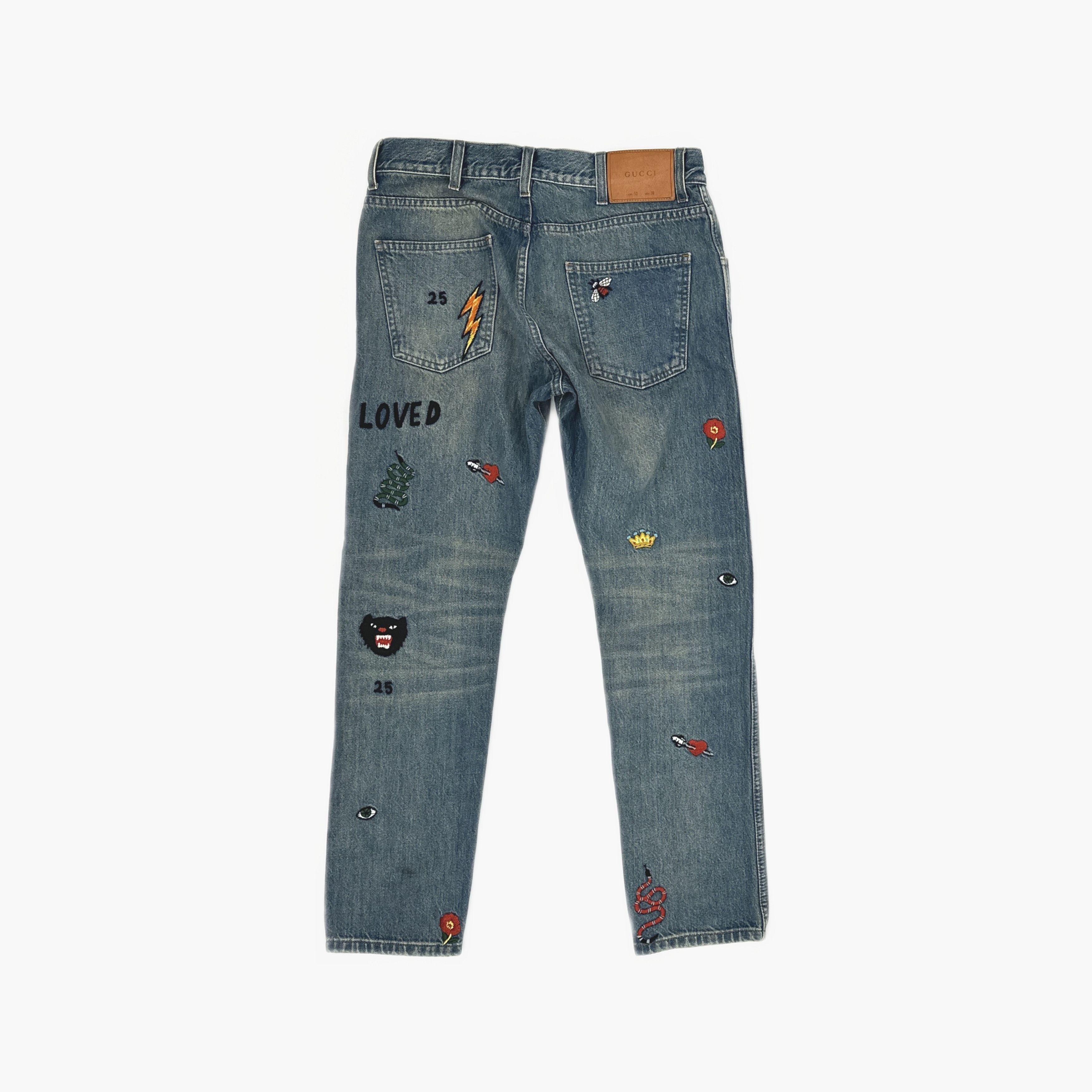 Gucci Gucci Embroidered Patch Denim Jeans Size 30 Size US 30 / EU 46 - 2 Thumbnail