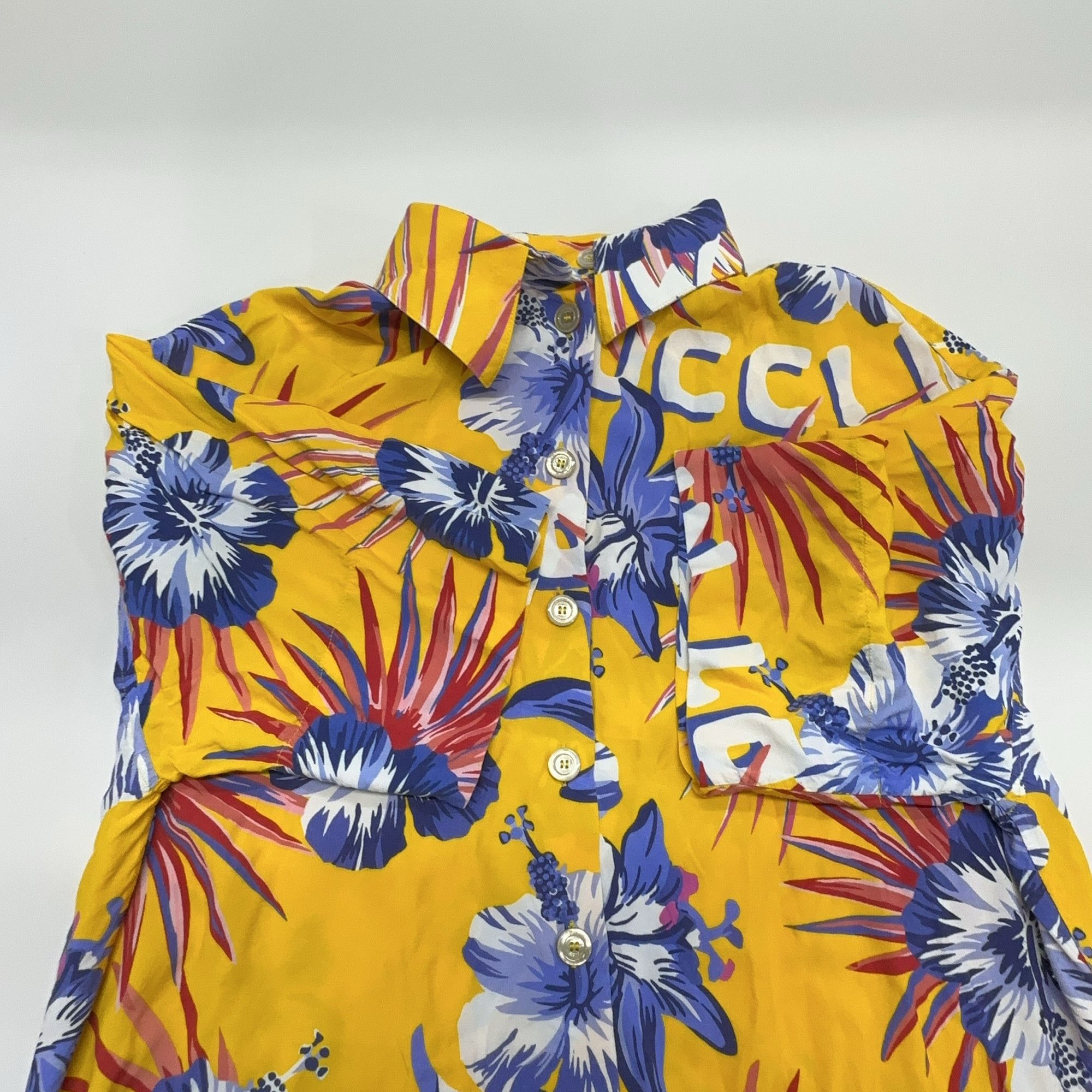 Gucci Gucci Floral Print Button Up Shirt Size 38 Size XS / US 0-2 / IT 36-38 - 7 Thumbnail