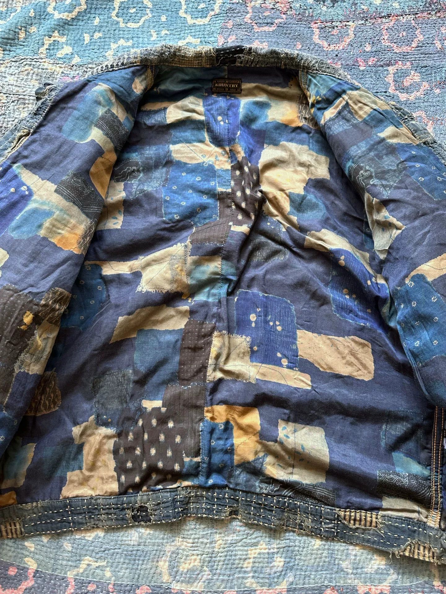 Kapital Kapital Kountry Boro Patchwork Denim Jacket Size L Size US L / EU 52-54 / 3 - 7 Thumbnail