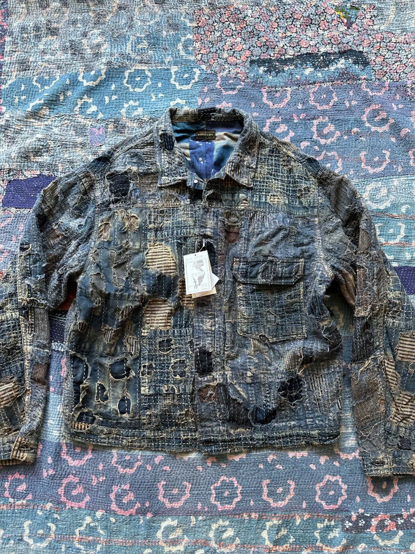 Kapital Kapital Kountry Boro Patchwork Denim Jacket Size L Size US L / EU 52-54 / 3 - 2 Thumbnail