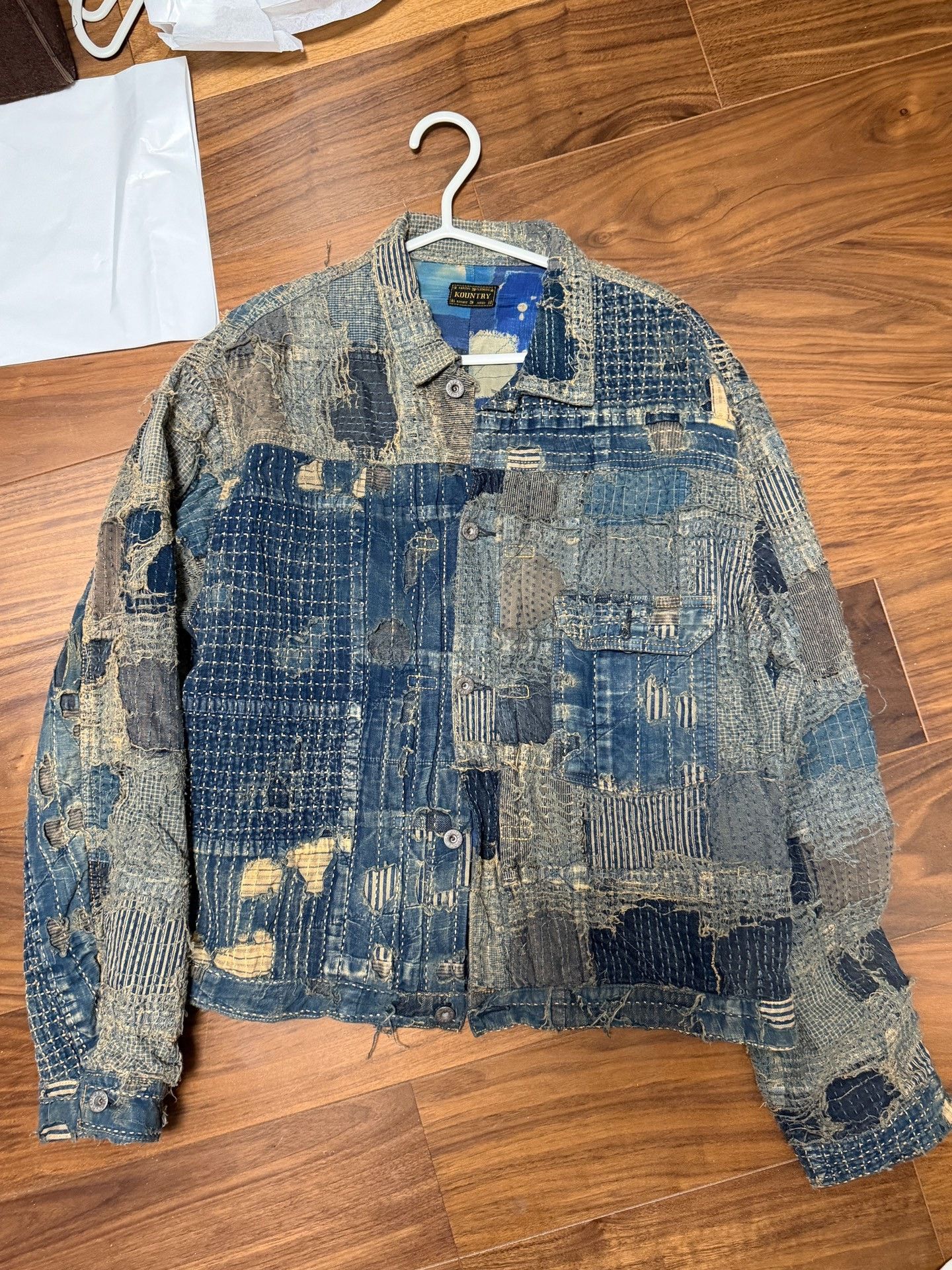 Kapital Kapital Kountry Boro Patchwork Denim Jacket XXL Size US XXL / EU 58 / 5 - 2 Thumbnail