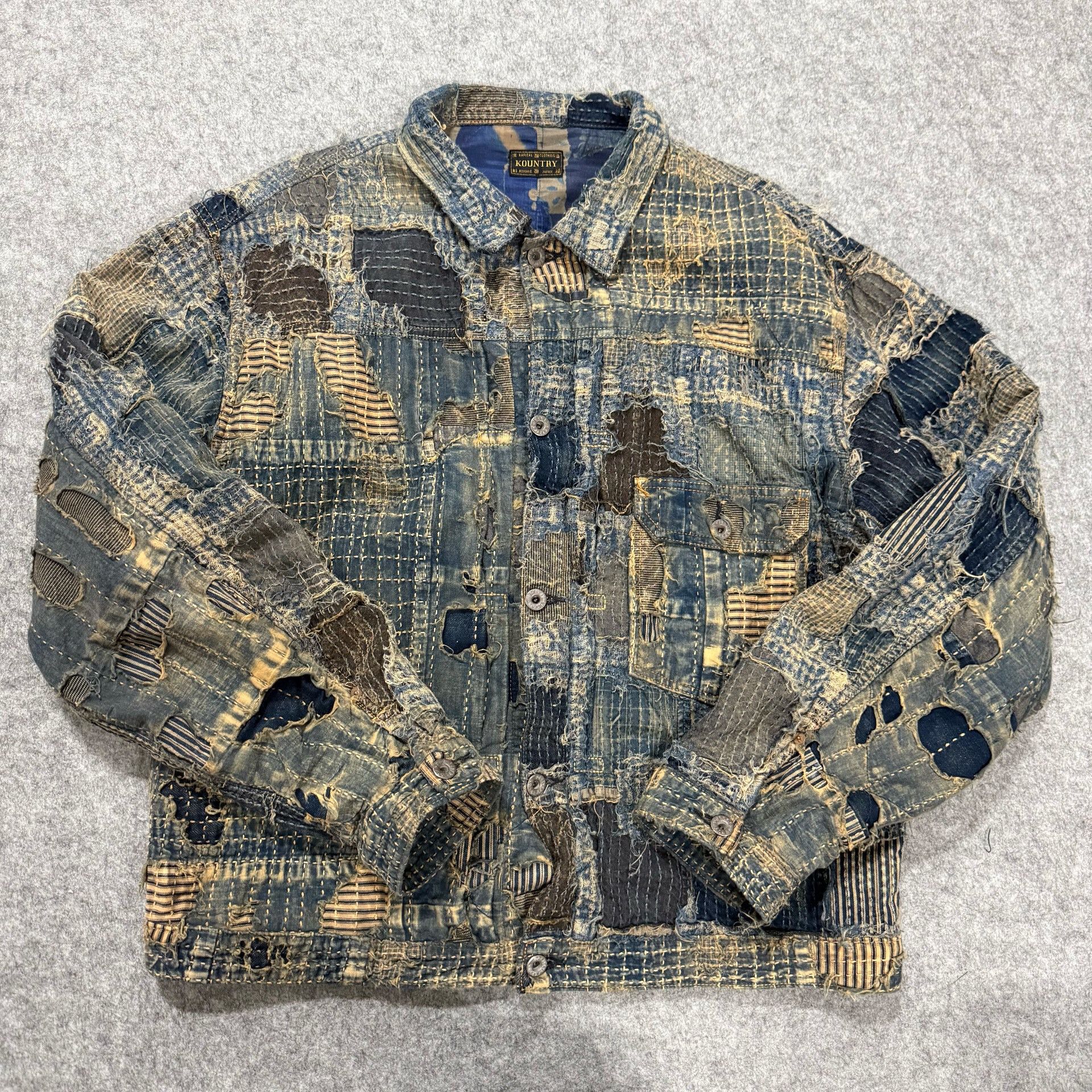 Kapital KAPITAL Boro Patchwork Denim Jacket Size XXL Size US XXL / EU 58 / 5 - 2 Thumbnail