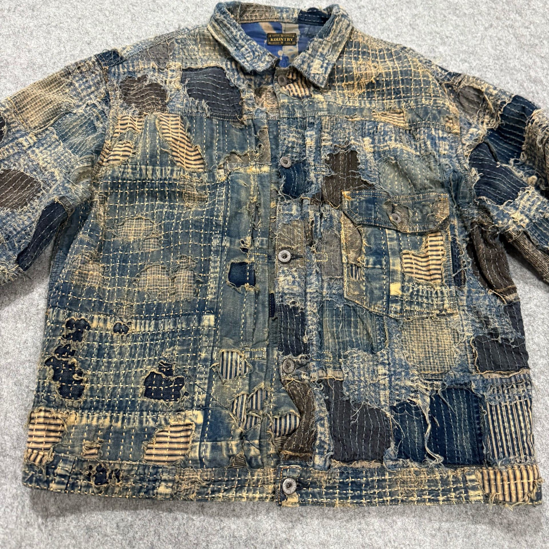 Kapital KAPITAL Boro Patchwork Denim Jacket Size XXL Size US XXL / EU 58 / 5 - 4 Thumbnail