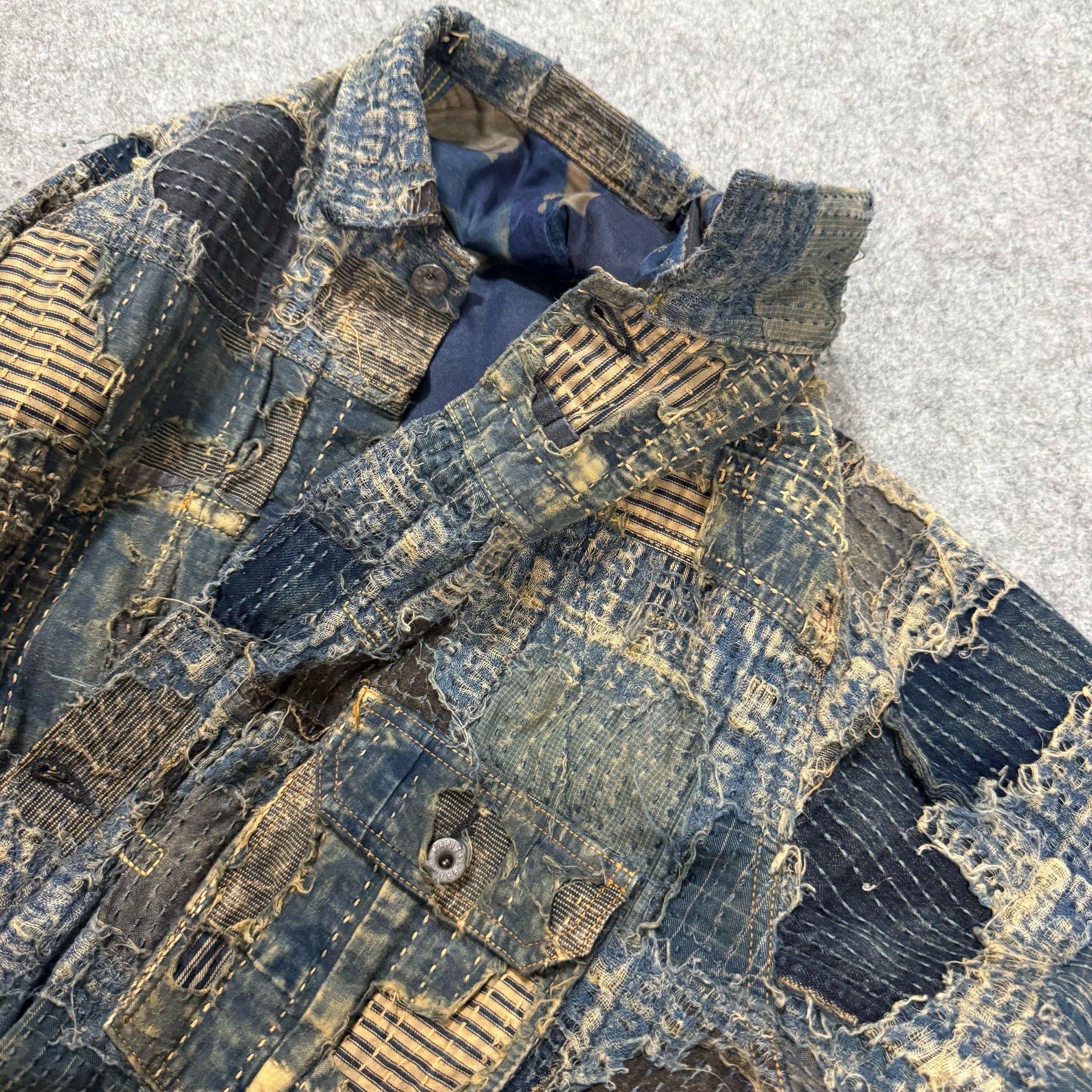 Kapital KAPITAL Boro Patchwork Denim Jacket Size XXL Size US XXL / EU 58 / 5 - 8 Thumbnail