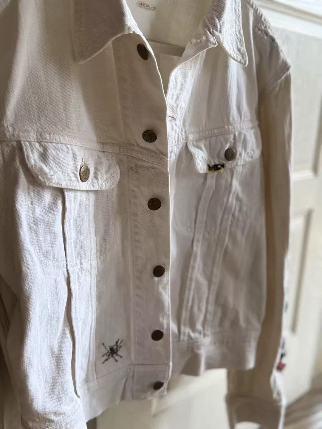 Kapital Kapital Bead Embroidery White Denim Jacket Size 40 Size US XXS / EU 40 - 6 Thumbnail