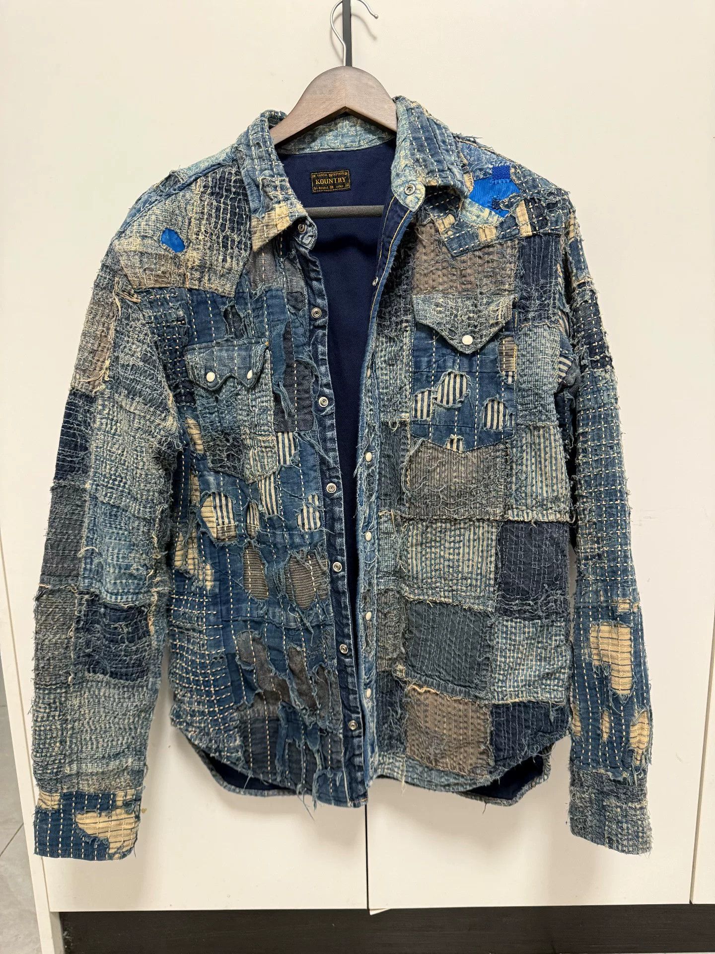 Kapital Kapital Kountry Sashiko Boro Shirt Size XL Size US XL / EU 56 / 4 - 2 Thumbnail