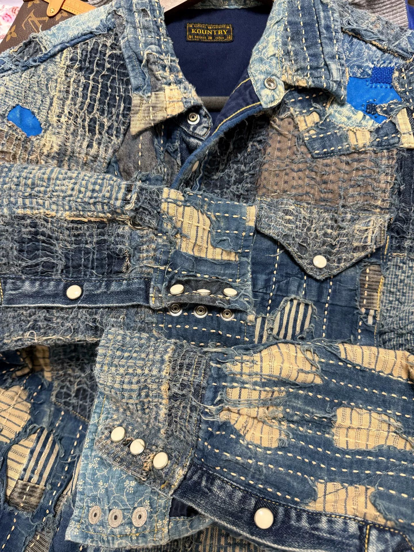 Kapital Kapital Kountry Sashiko Boro Shirt Size XL Size US XL / EU 56 / 4 - 6 Thumbnail