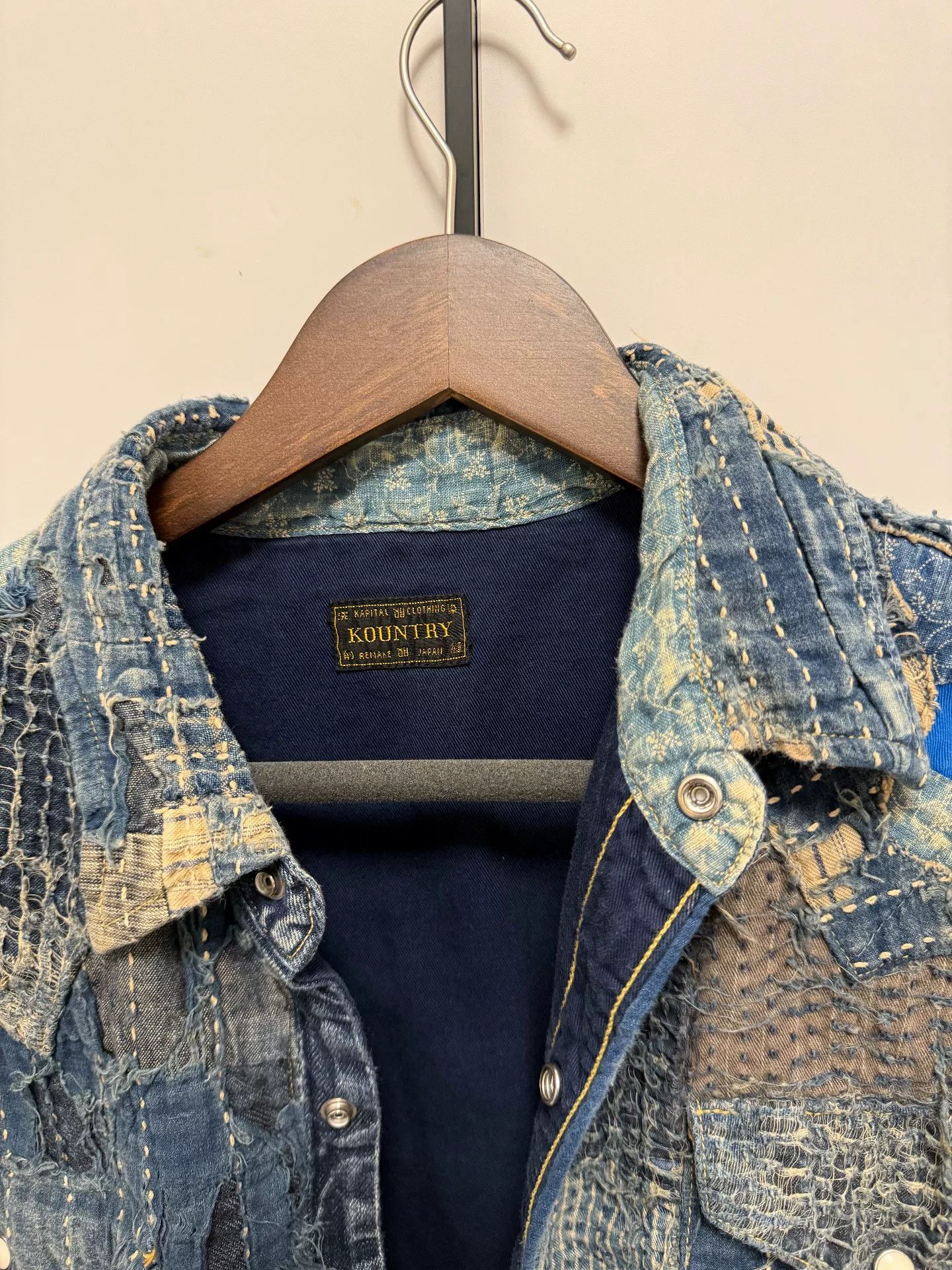 Kapital Kapital Kountry Sashiko Boro Shirt Size XL Size US XL / EU 56 / 4 - 3 Thumbnail
