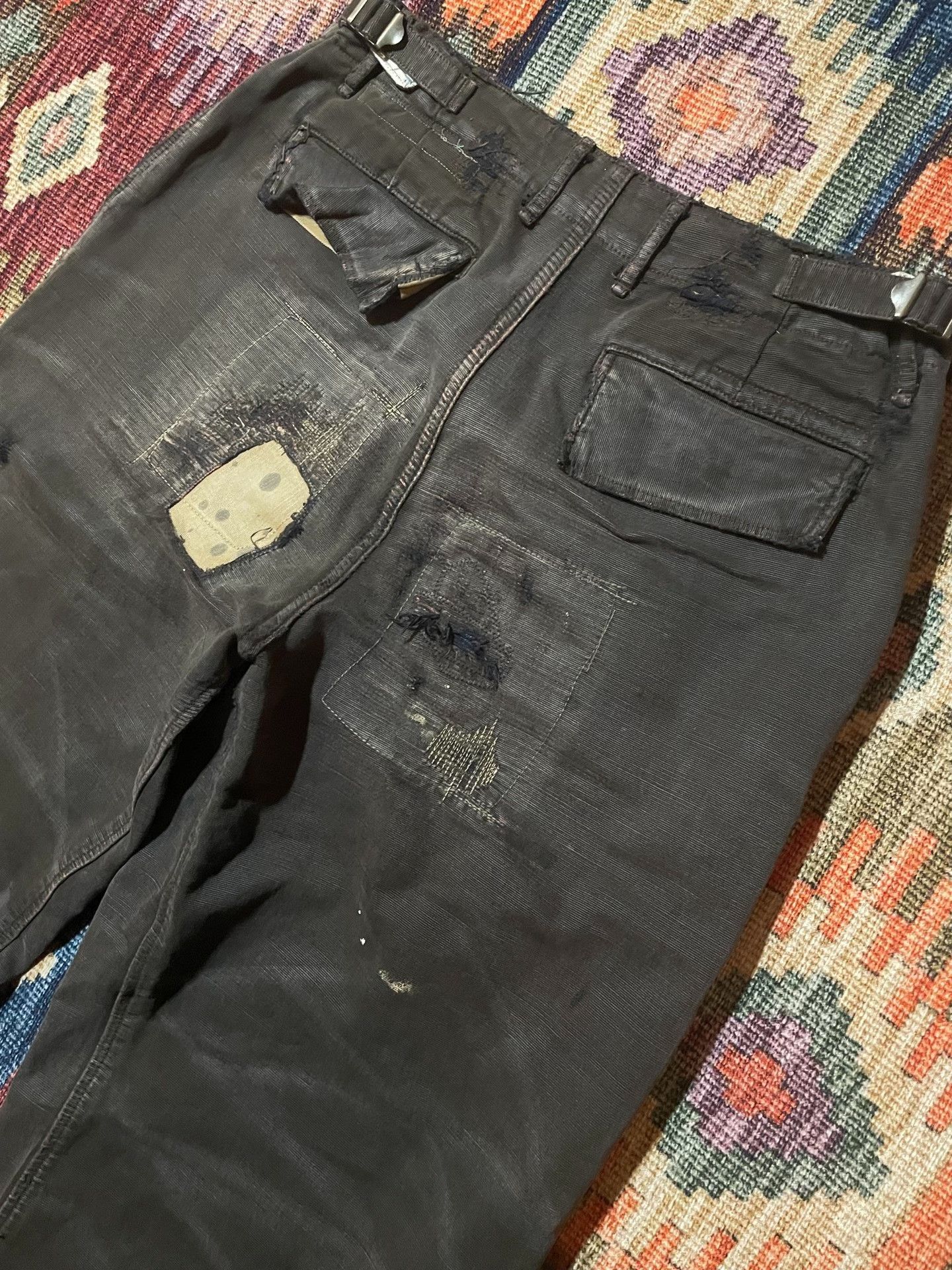 Kapital KAPITAL Mud Dyed Patchwork Casual Pants US 33 Size US 33 - 7 Thumbnail