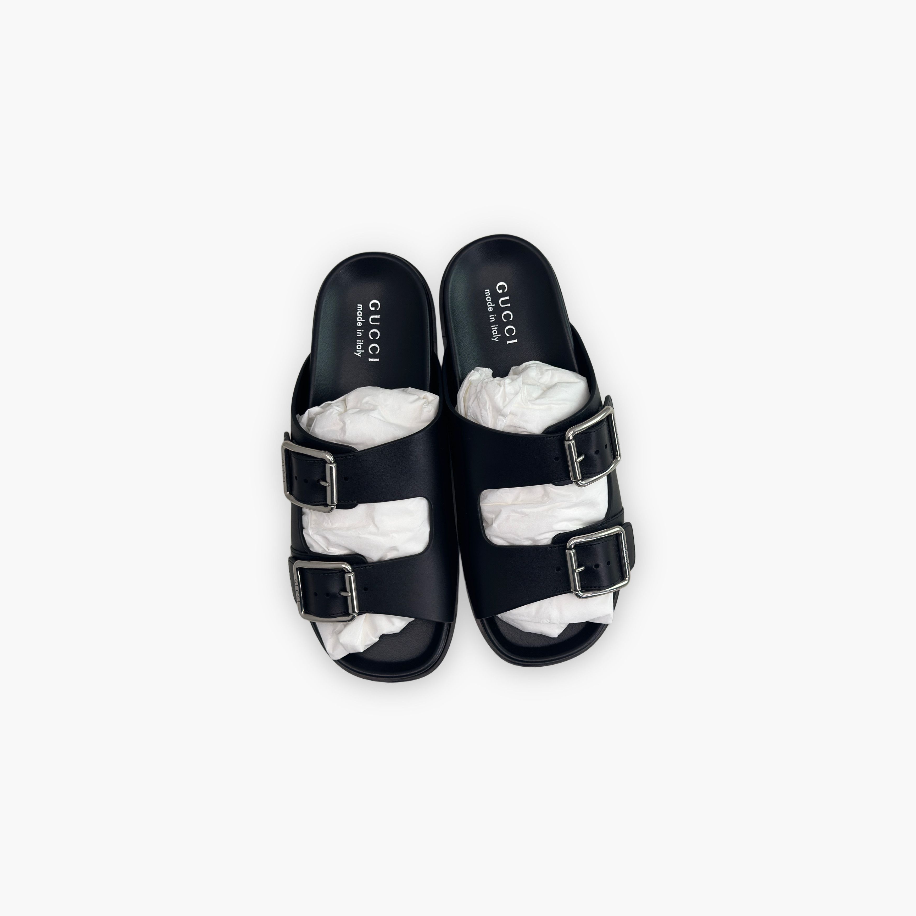 Gucci Gucci Black Leather Buckle Sandals Size 9 Size US 9 / EU 42 - 9 Thumbnail