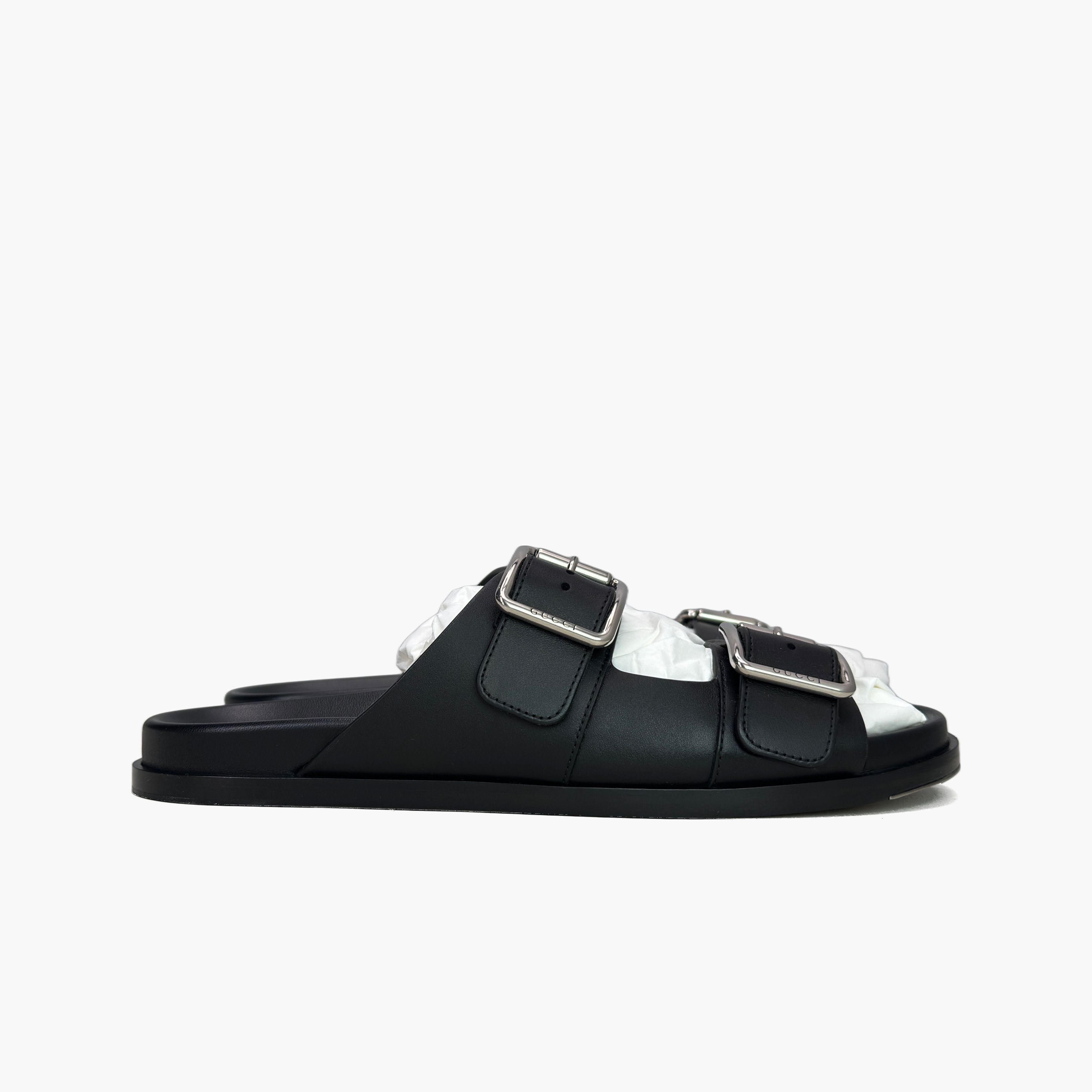 Gucci Gucci Black Leather Buckle Sandals Size 9 Size US 9 / EU 42 - 4 Thumbnail
