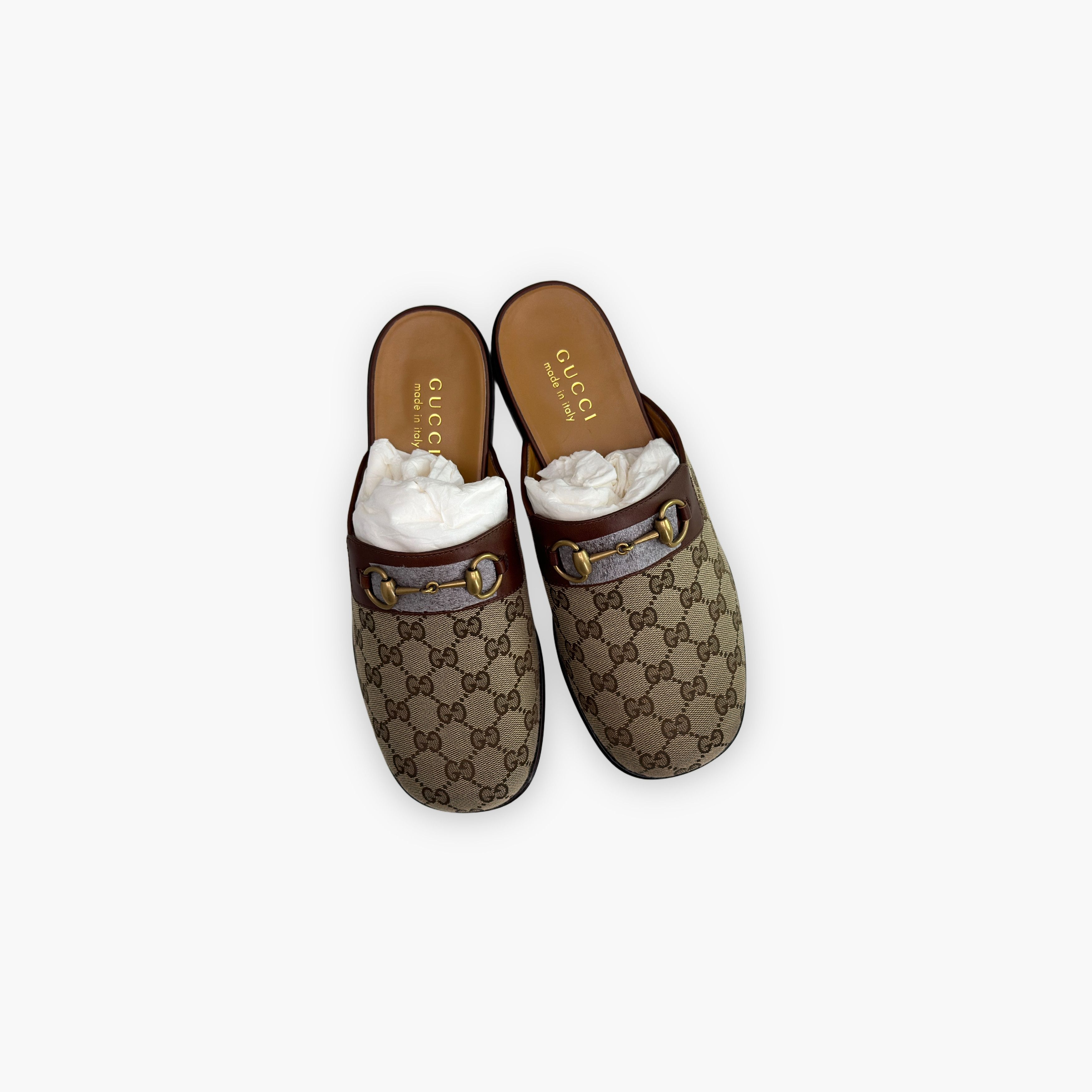 Gucci Gucci Horsebit Canvas Mules Size 8 Size US 9 / EU 42 - 9 Thumbnail
