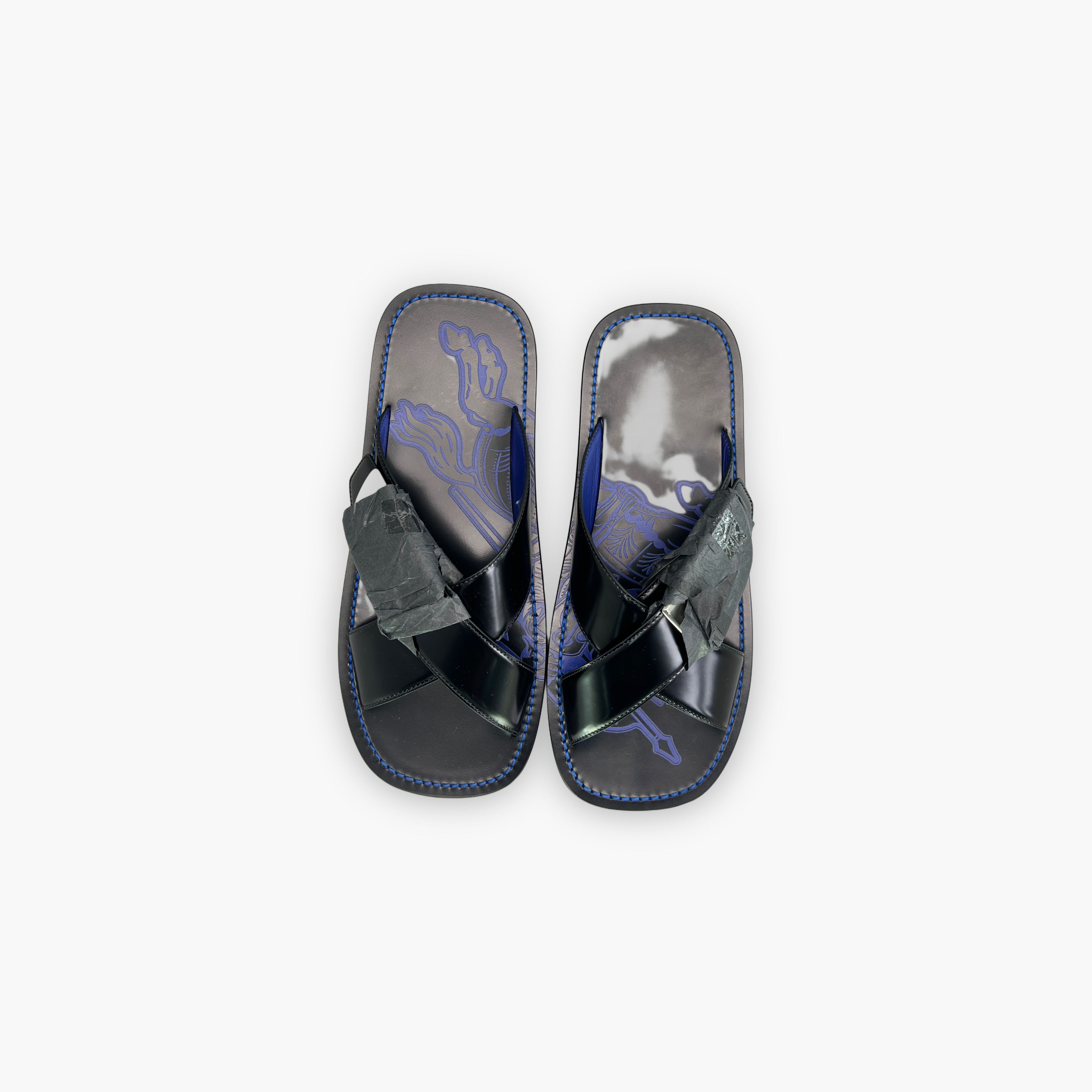 Burberry Burberry Shield Leather Sandals Size 40 Size US 7 / EU 40 - 9 Thumbnail