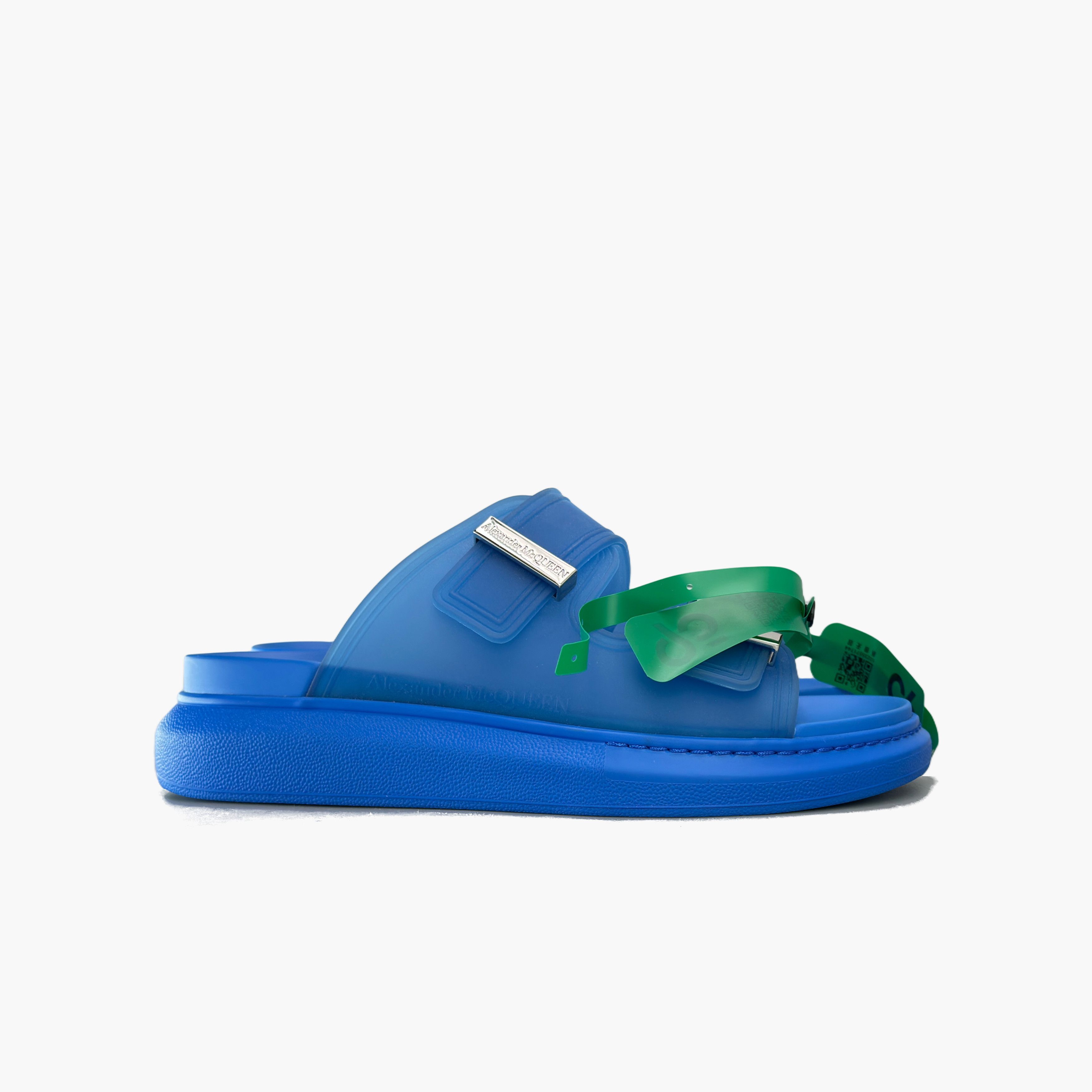 Alexander McQueen Alexander McQueen Blue Rubber Sandals US 7 Size US 7 / EU 40 - 4 Thumbnail