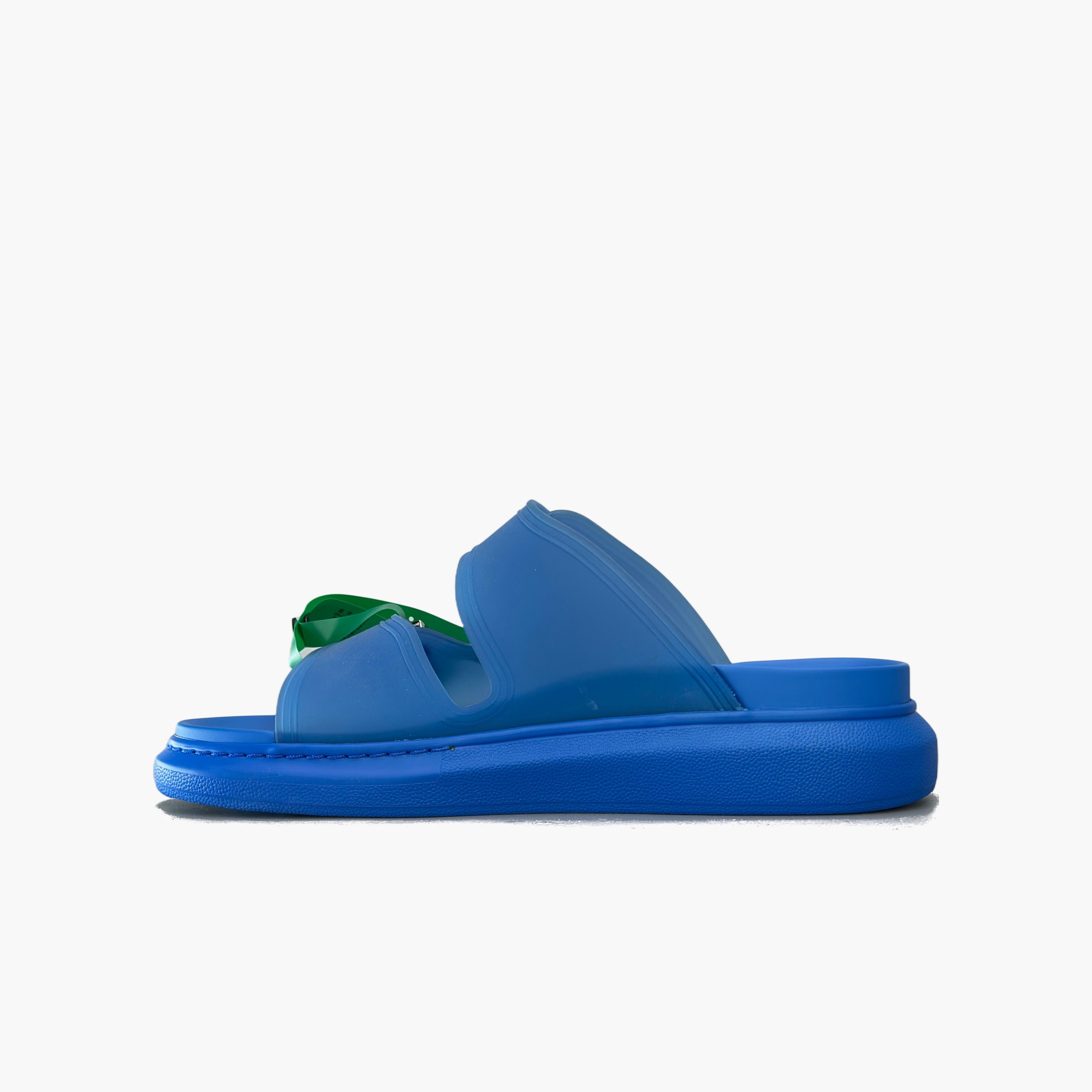 Alexander McQueen Alexander McQueen Blue Rubber Sandals US 7 Size US 7 / EU 40 - 3 Thumbnail