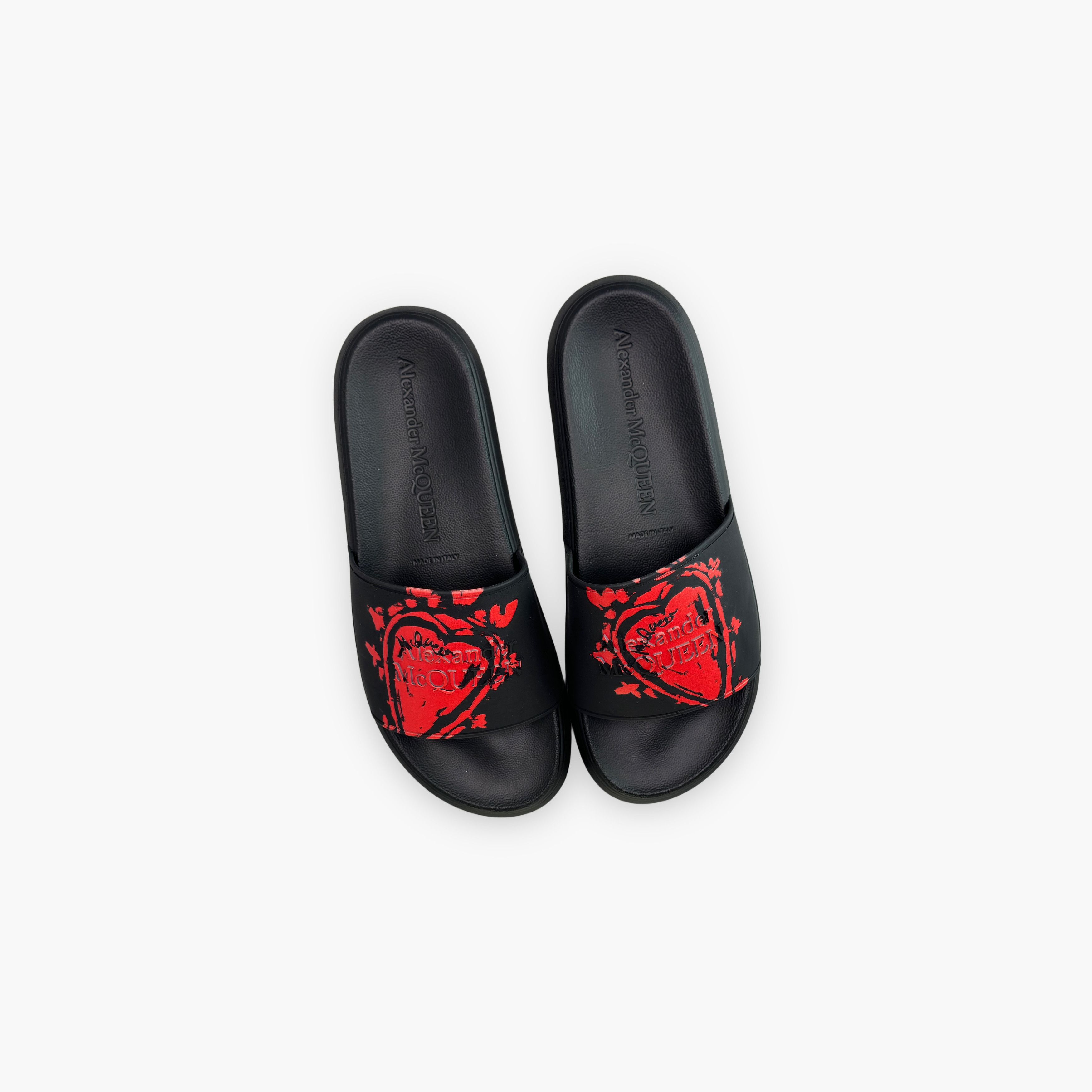 Alexander McQueen Alexander McQueen Heart Print Rubber Slides US 7 Size US 7 / EU 40 - 9 Thumbnail