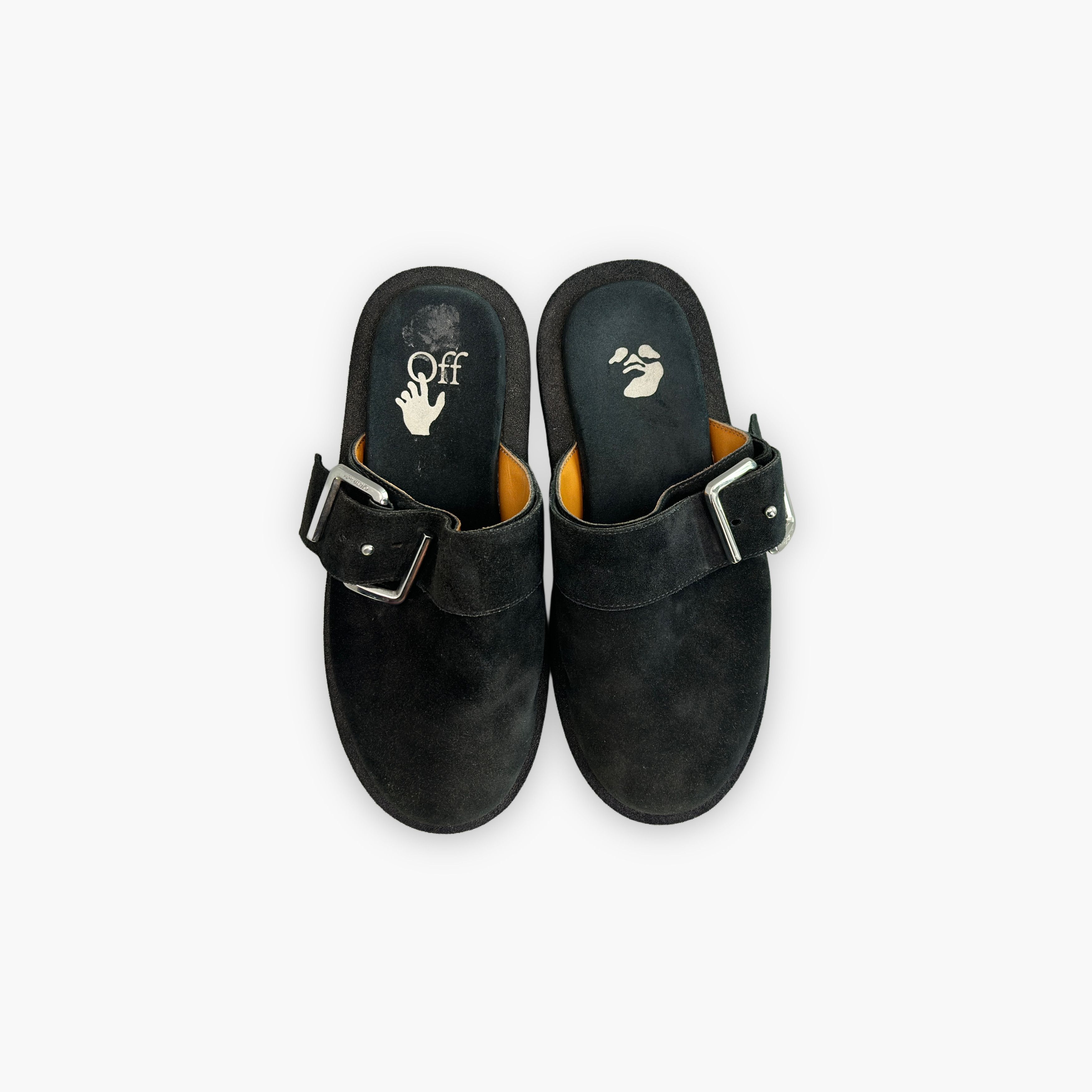 Off-White Off-White Suede Buckled Slides Size 40 Size US 7 / EU 40 - 9 Thumbnail