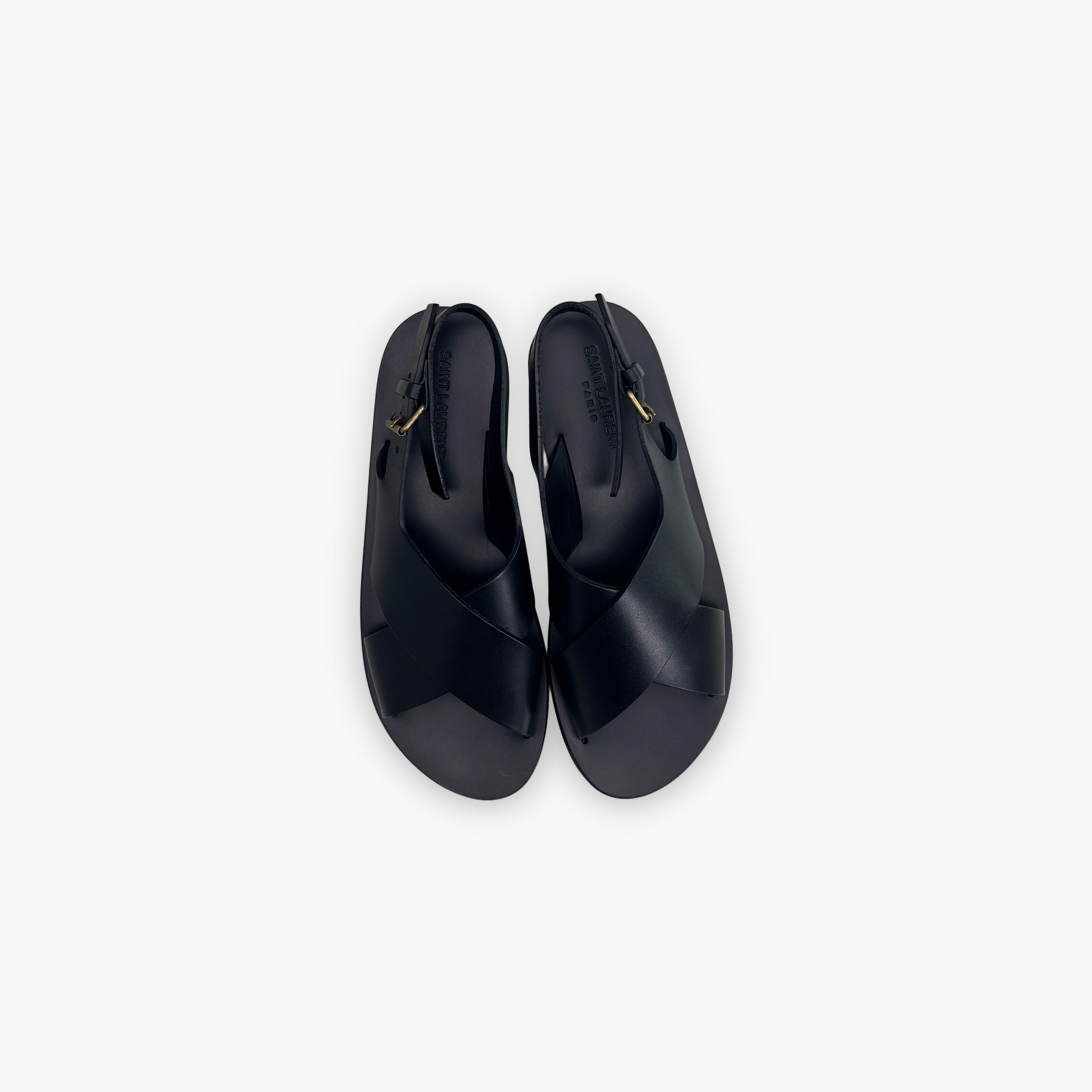 Saint Laurent Paris Saint Laurent Leather Criss-Cross Sandals US 8 Size US 8 / EU 41 - 9 Thumbnail
