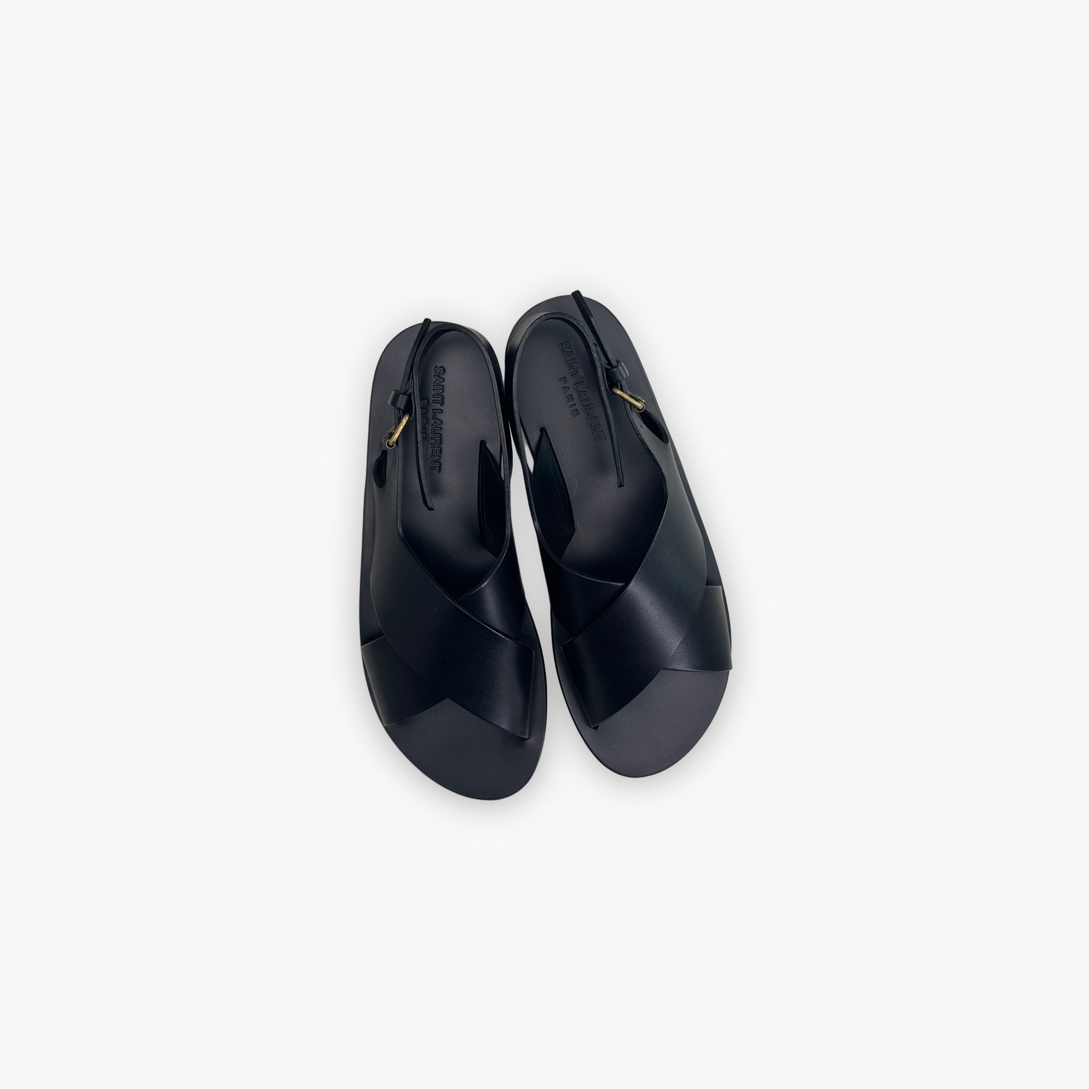 Saint Laurent Paris Saint Laurent Cross Strap Sandals Size 40 Size US 7 / EU 40 - 9 Thumbnail