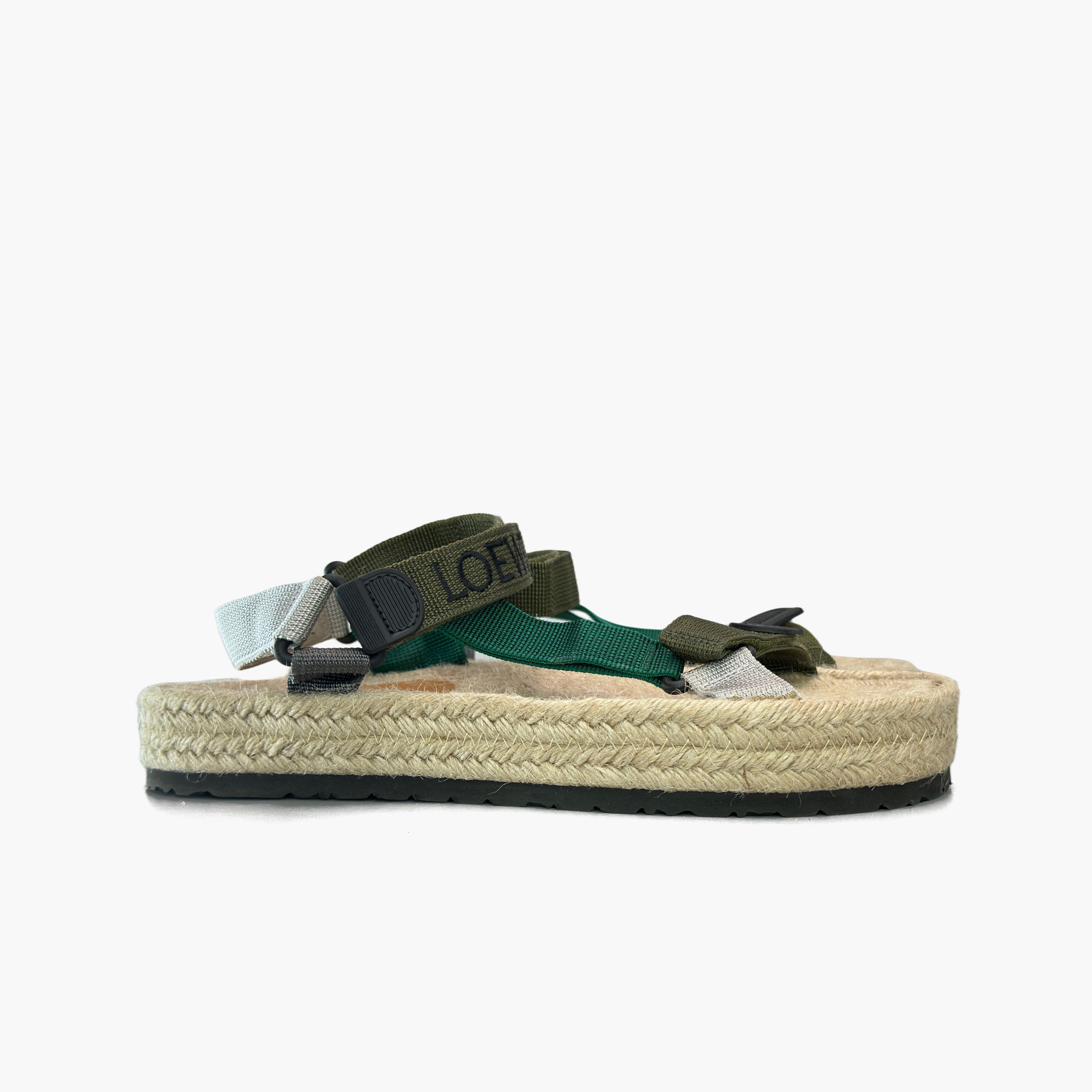 Loewe Loewe Logo Strap Sandals Green Size 10 Size US 10 / EU 43 - 4 Thumbnail