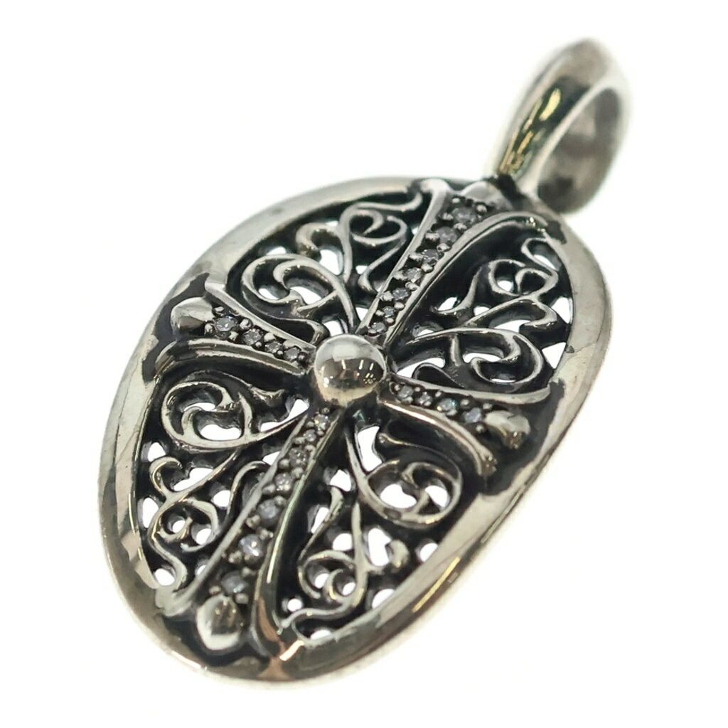 Chrome Hearts Chrome Hearts Classic Oval Pd Pendant Gold Pave Diamond Size ONE SIZE - 5 Thumbnail