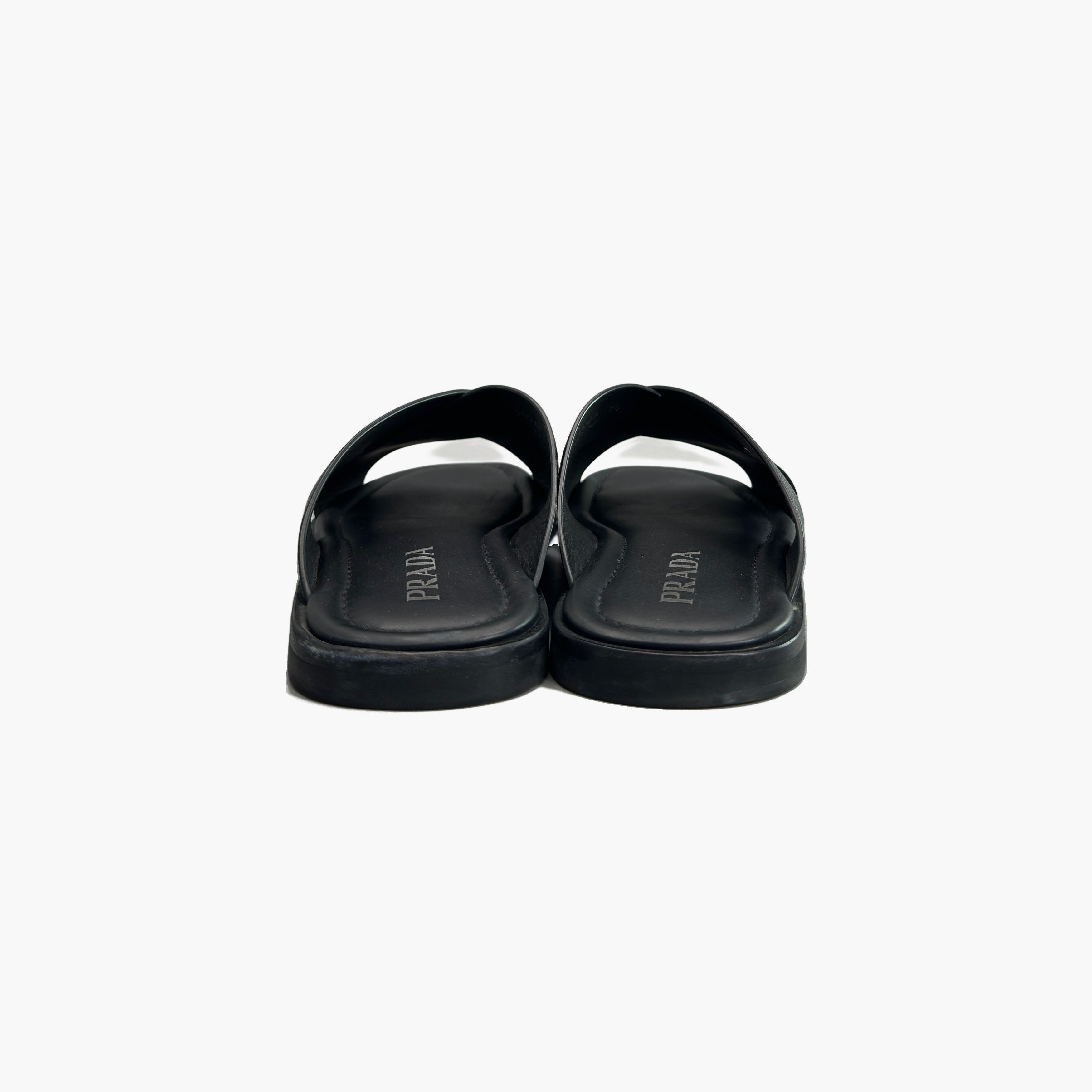 Prada Prada Saffiano Leather Cross-Strap Slides Size 8.5 Size US 8.5 / EU 41-42 - 6 Thumbnail