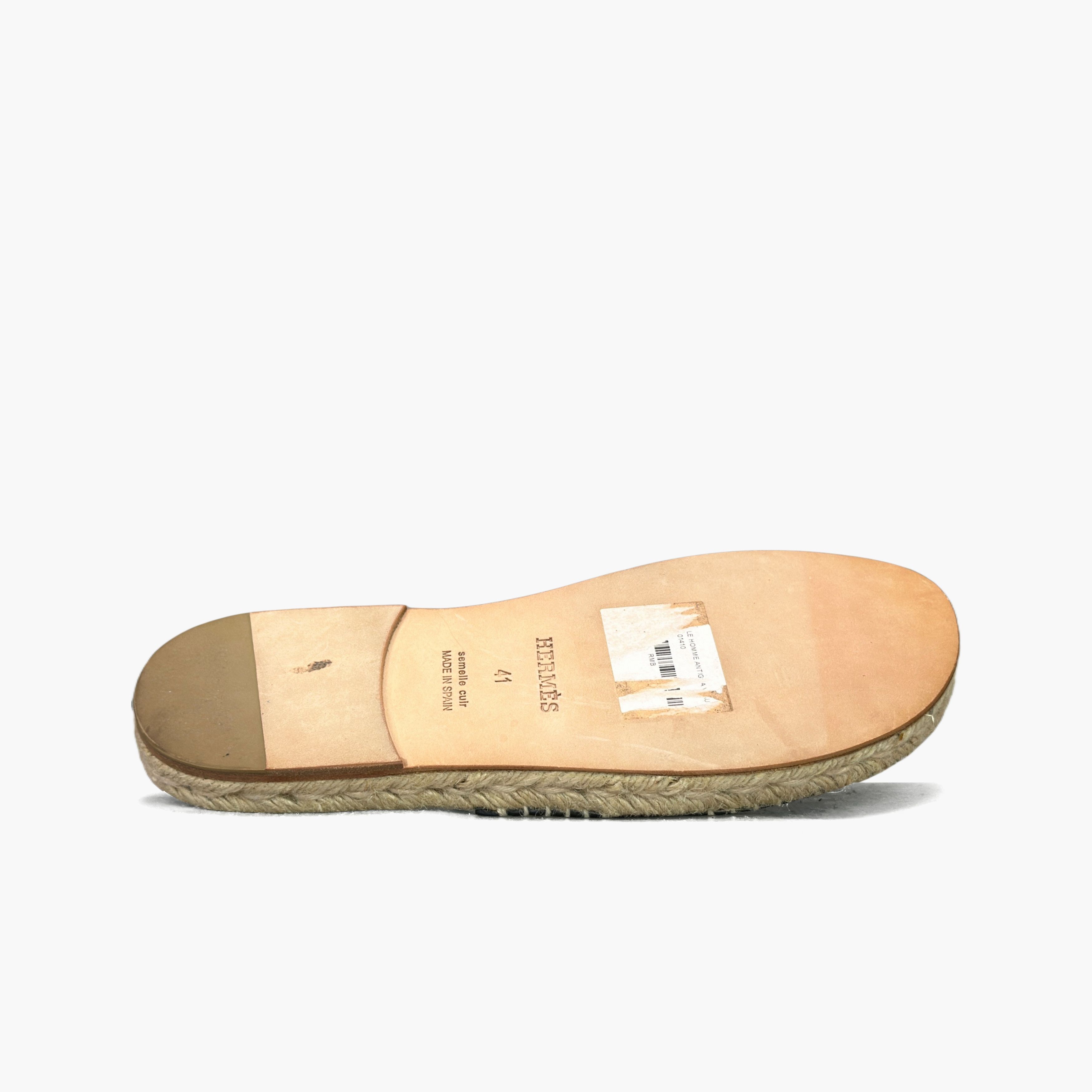Hermes Hermes Antigua Leather Espadrille Sandals Size 41 Size US 8 / EU 41 - 7 Thumbnail