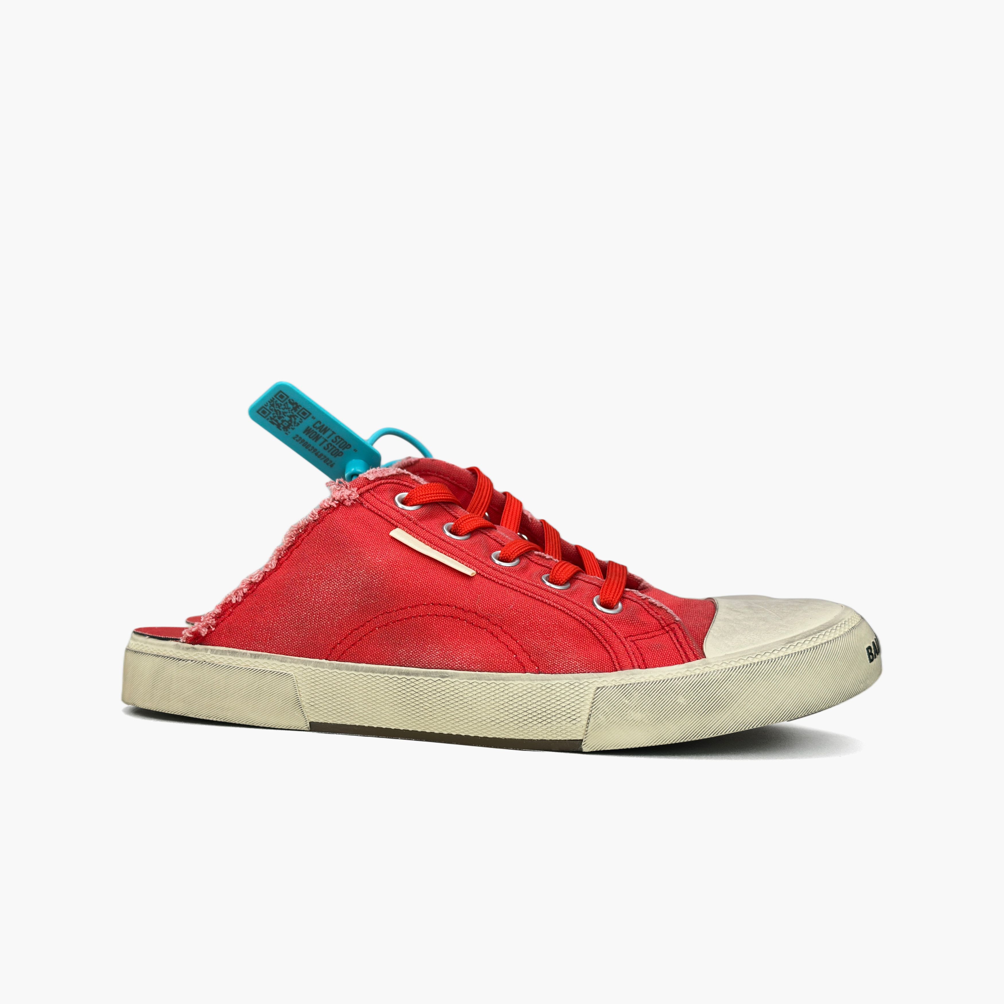 Balenciaga Balenciaga Distressed Red Canvas Mule Size 9 Size US 9 / EU 42 - 4 Thumbnail