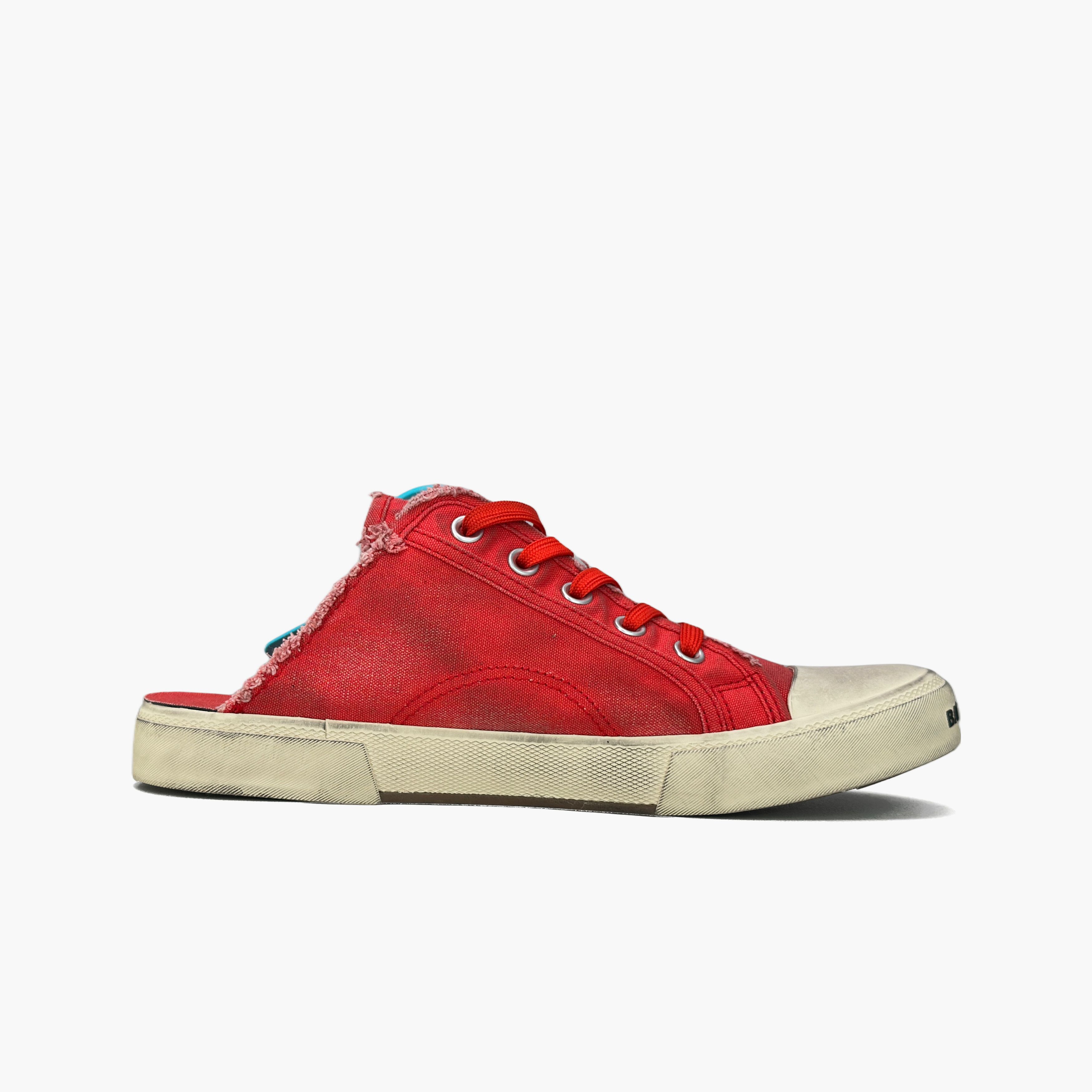 Balenciaga Balenciaga Distressed Red Canvas Mule Size 9 Size US 9 / EU 42 - 2 Thumbnail
