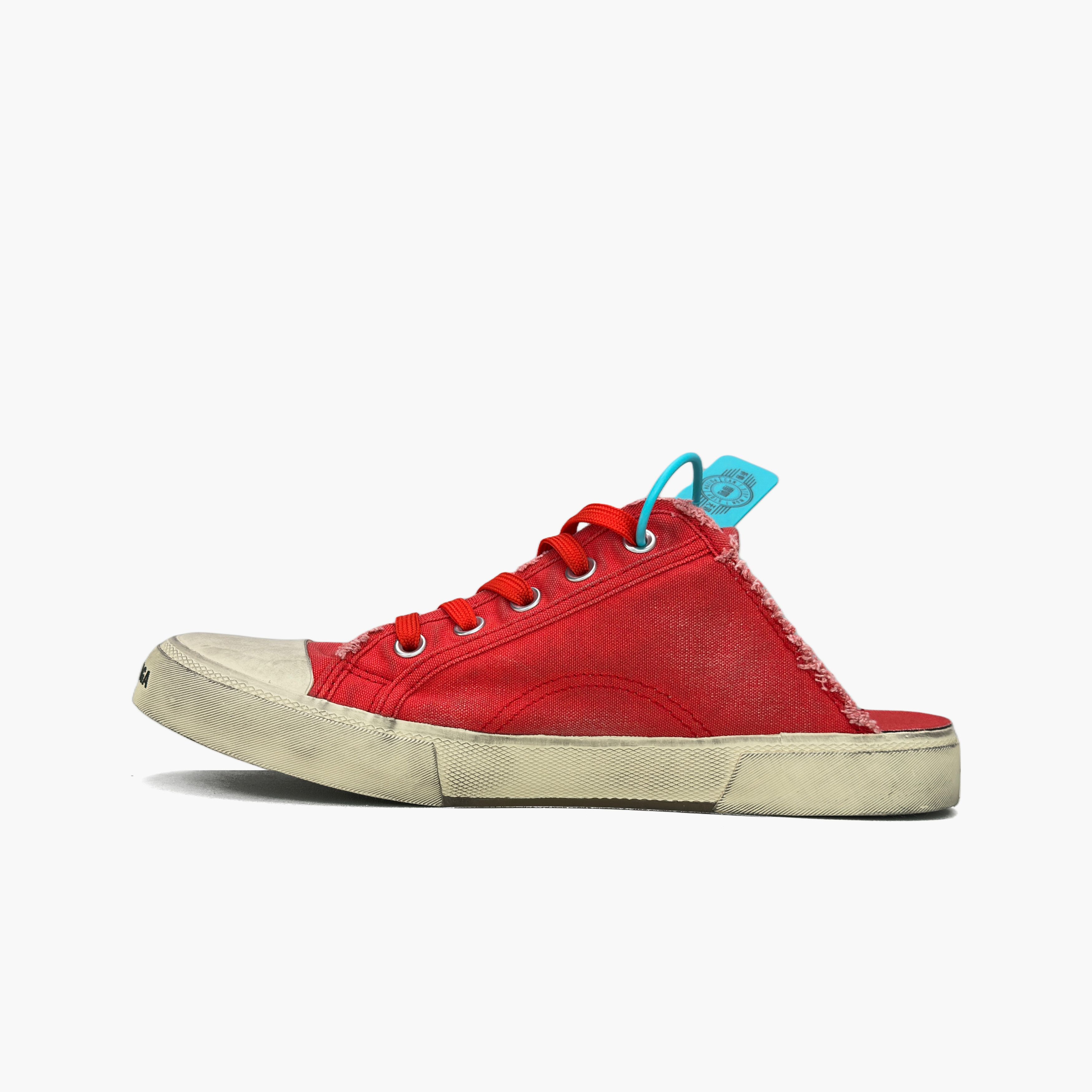 Balenciaga Balenciaga Distressed Red Canvas Mule Size 9 Size US 9 / EU 42 - 3 Thumbnail