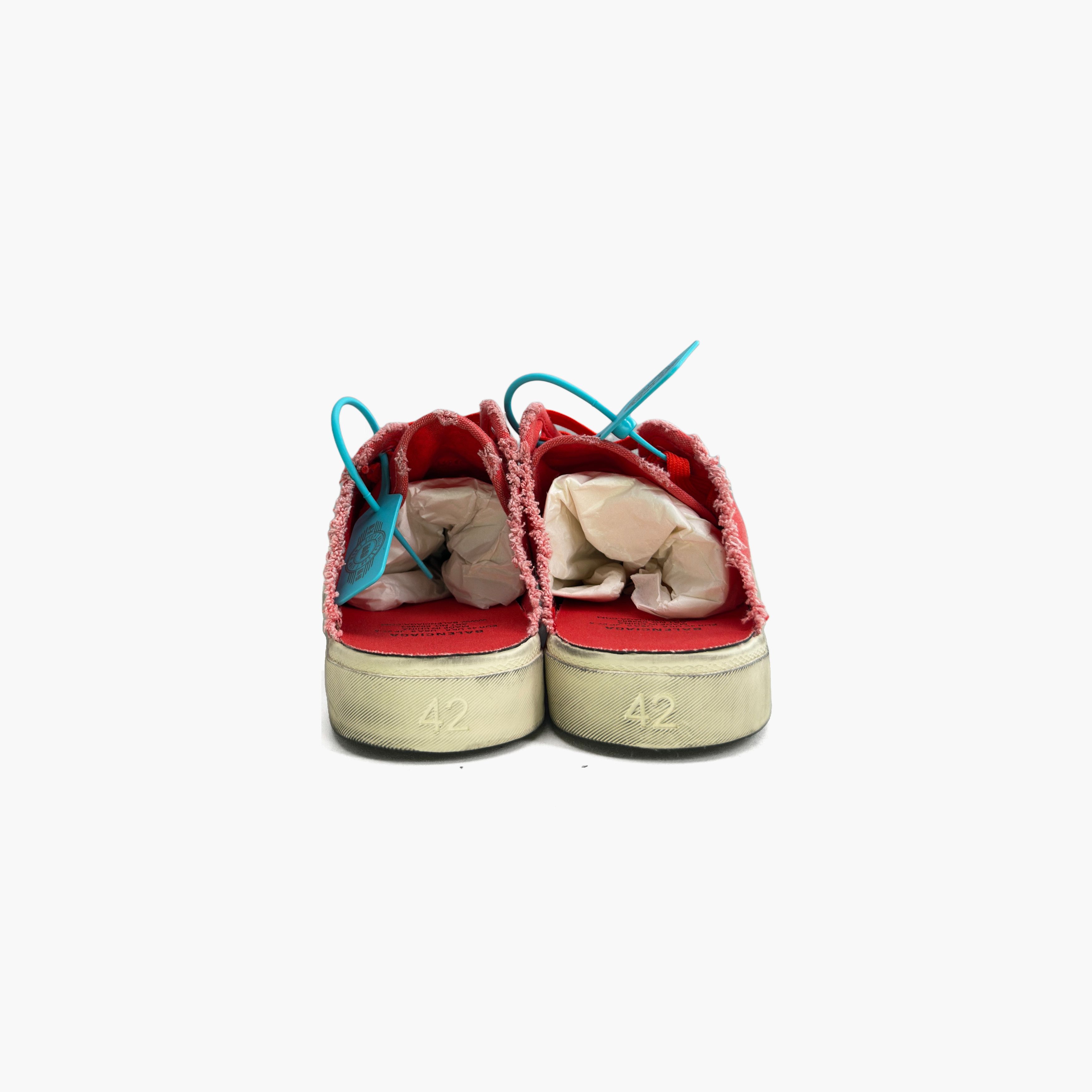 Balenciaga Balenciaga Distressed Red Canvas Mule Size 9 Size US 9 / EU 42 - 6 Thumbnail
