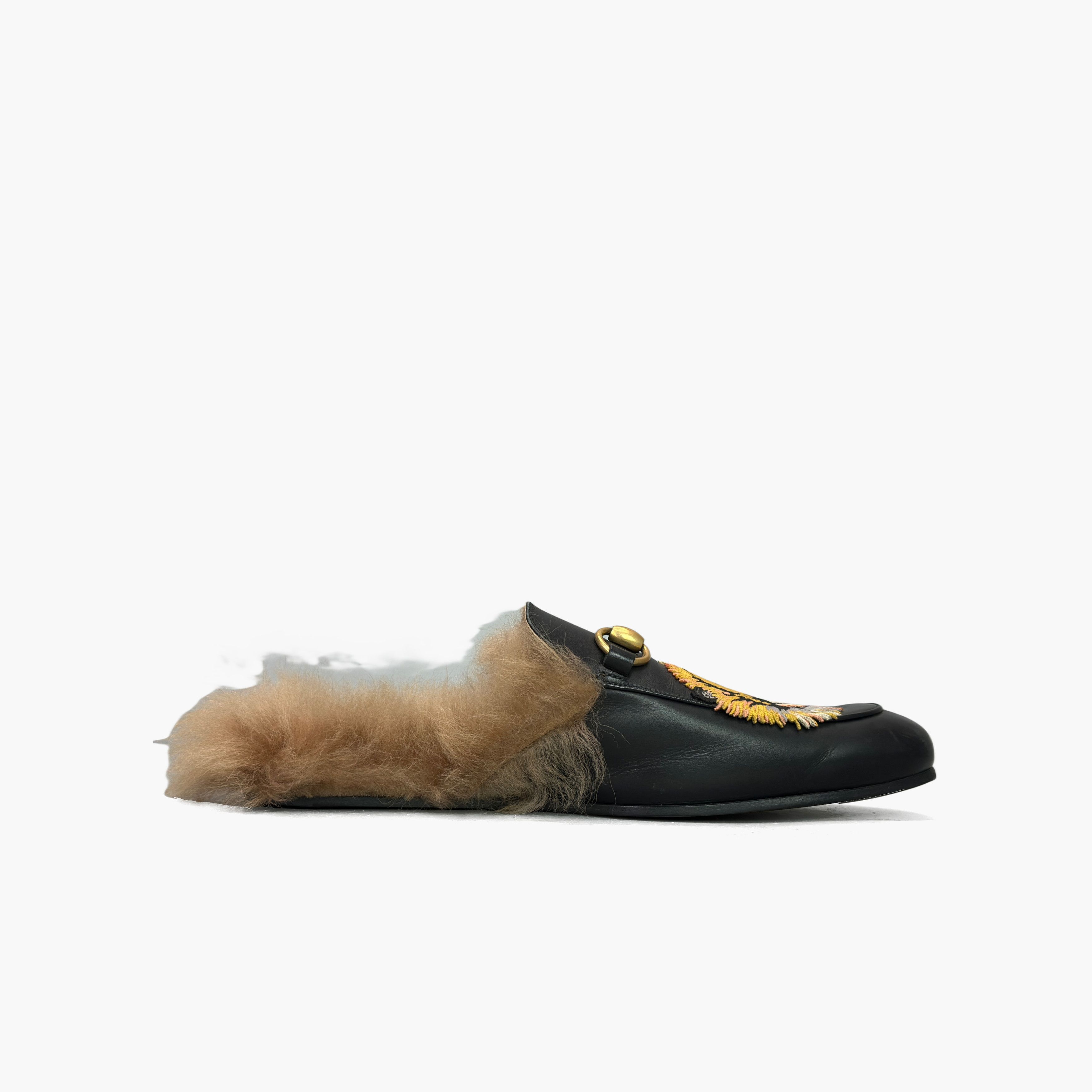 Gucci Gucci Tiger Embroidered Fur Slip Ons Size 6 Size US 6 / EU 39 - 2 Thumbnail