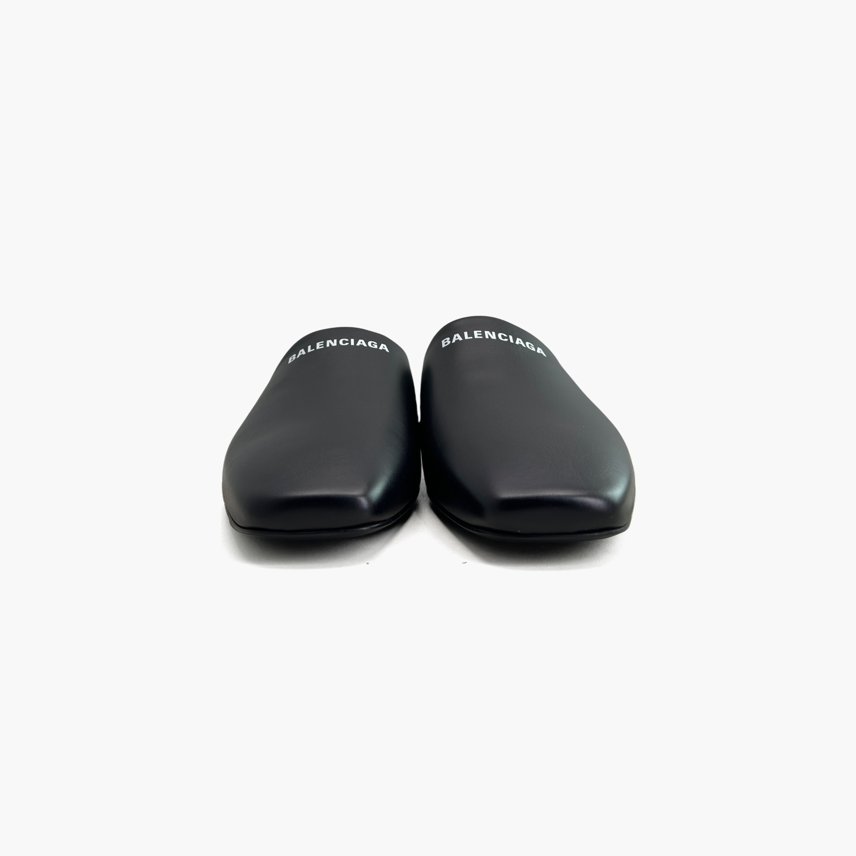 Balenciaga Balenciaga Logo Leather Mules Size 10 Size US 10 / EU 43 - 5 Thumbnail
