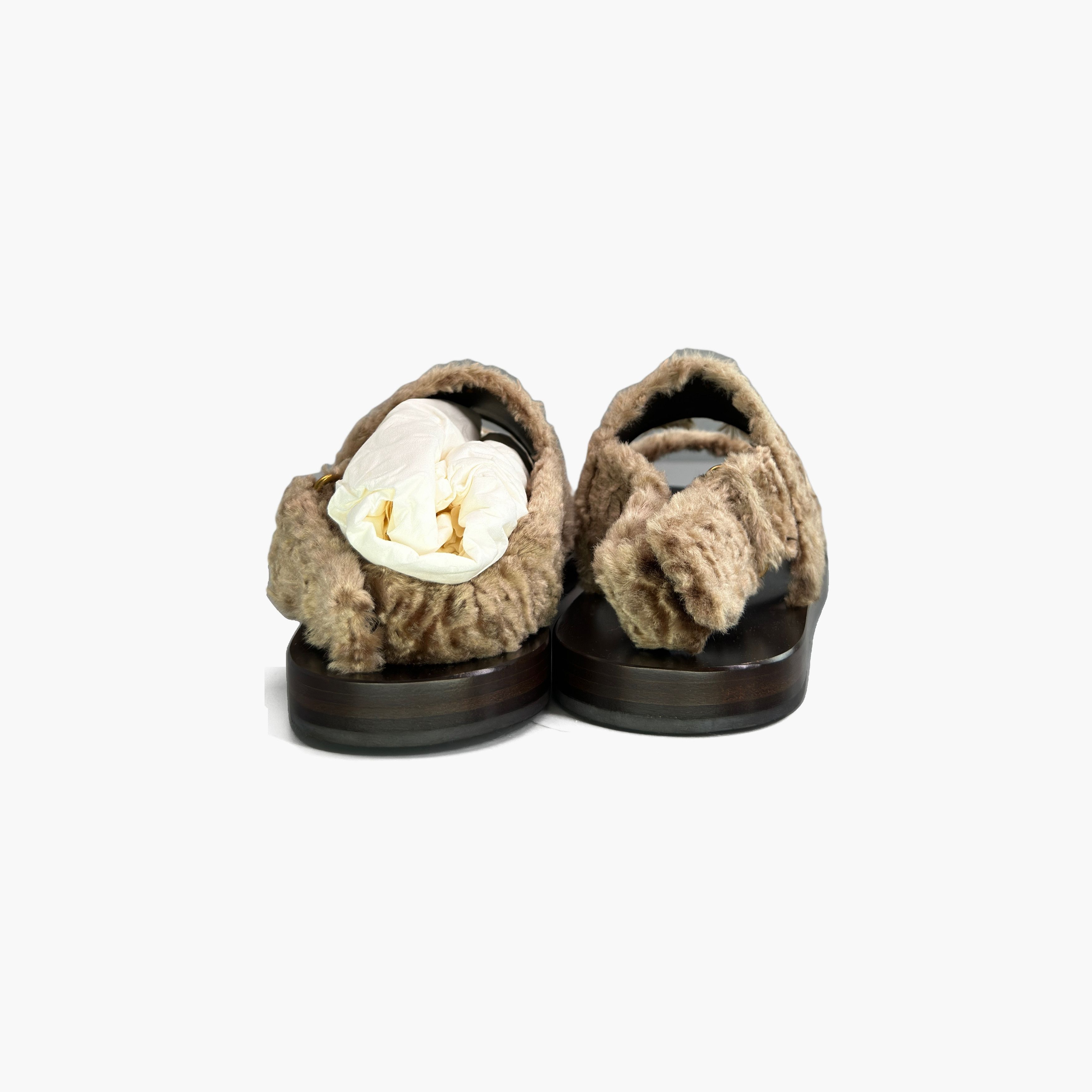 Gucci Gucci Shearling Sandals Size 7 Size US 7 / EU 40 - 6 Thumbnail