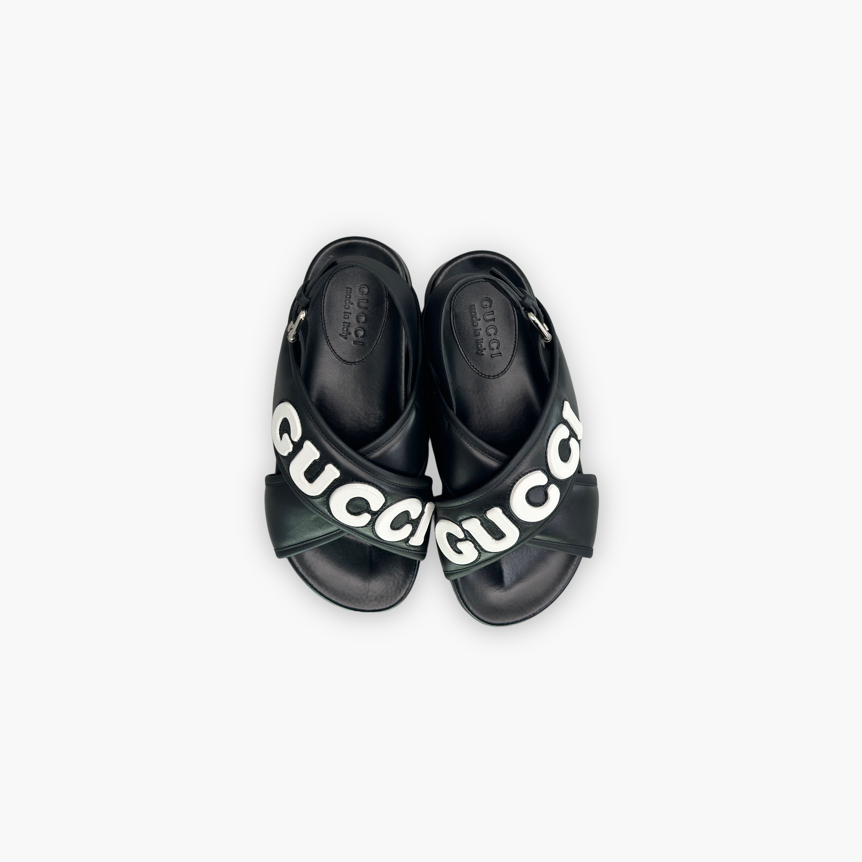 Gucci Gucci Leather Logo Sandals Size 6 Size US 6 / EU 39 - 9 Thumbnail