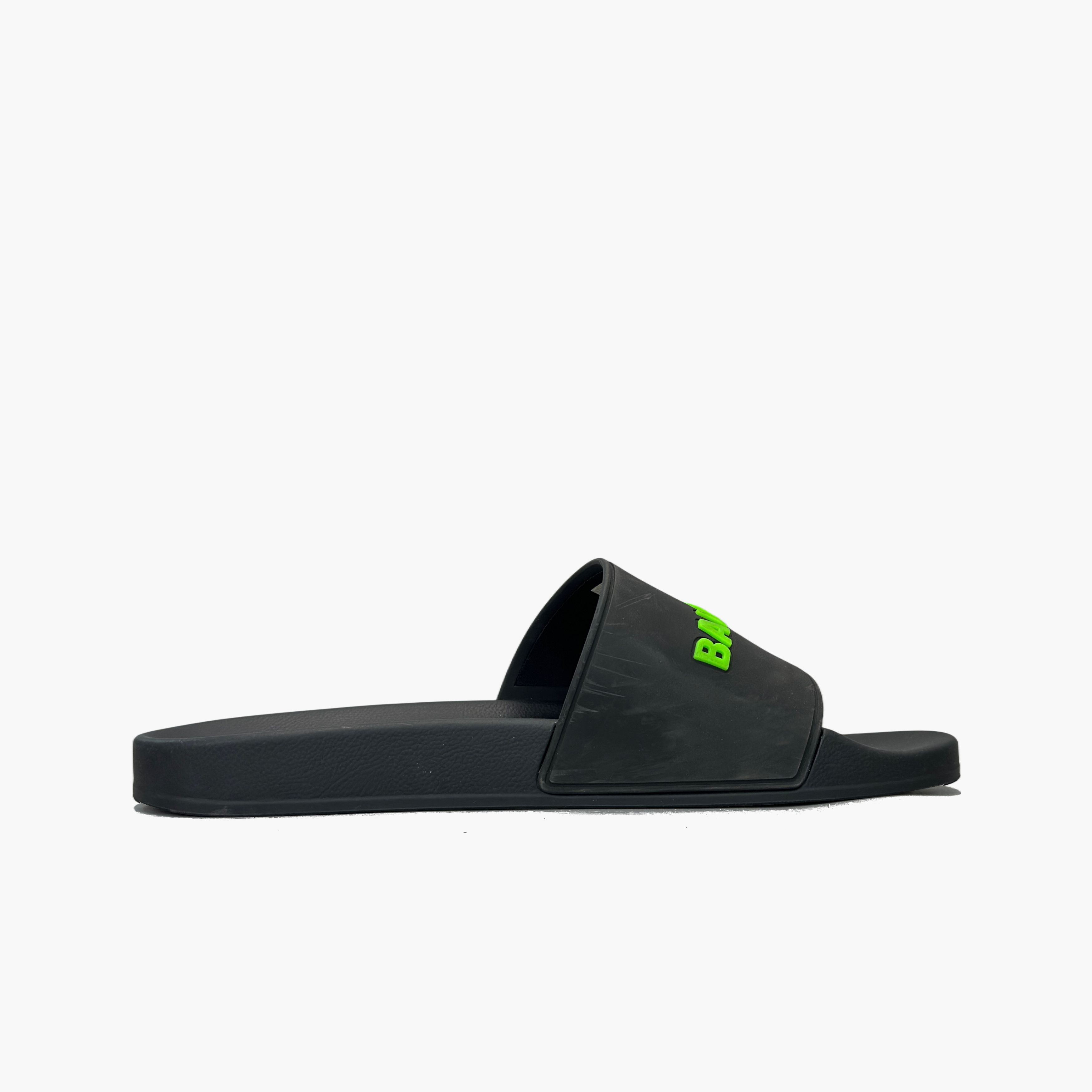 Balenciaga Balenciaga Green Logo Pool Slides Size 10 Size US 10 / EU 43 - 2 Thumbnail