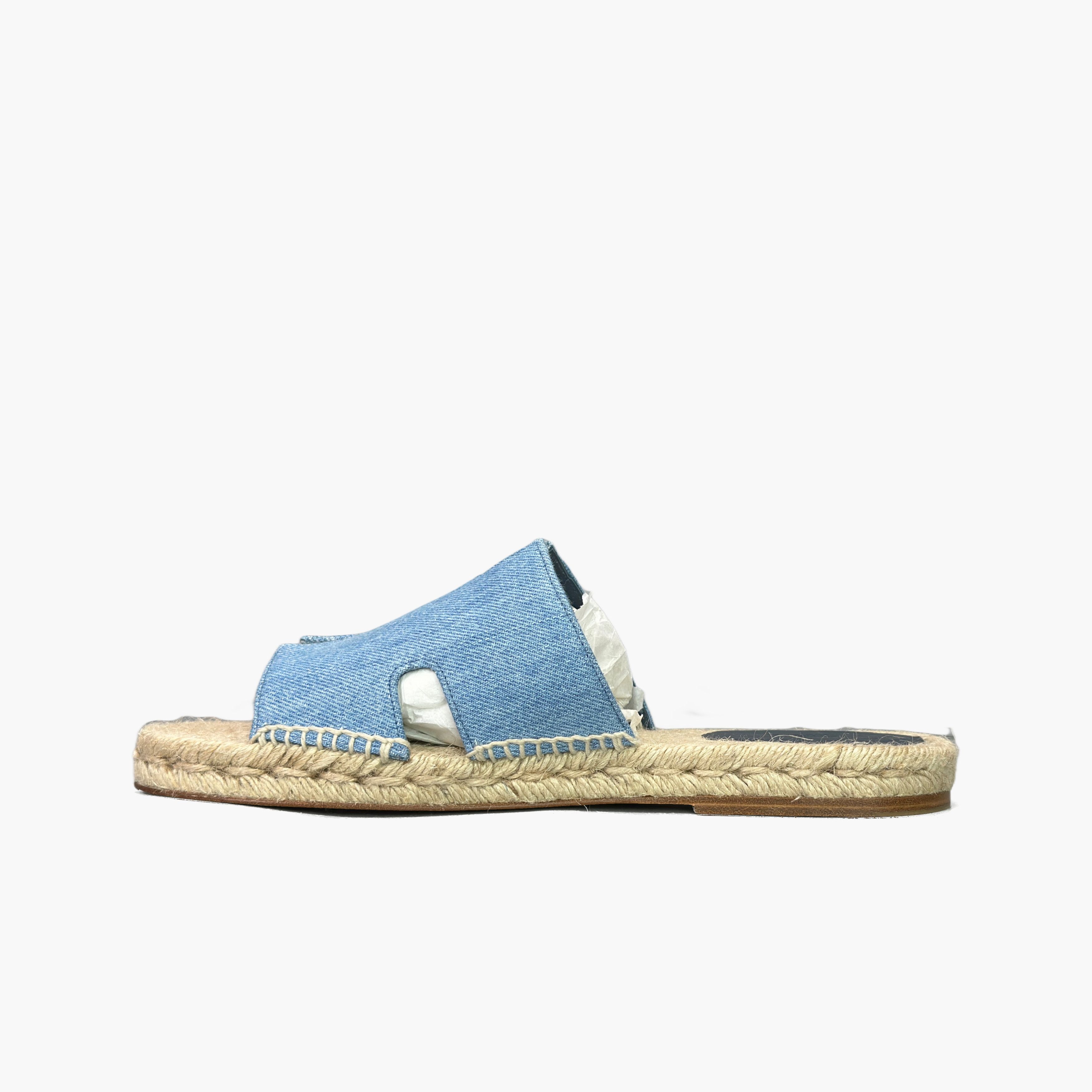 Hermes Hermès Antigua Denim Sandals Size 41 Size US 8 / EU 41 - 3 Thumbnail