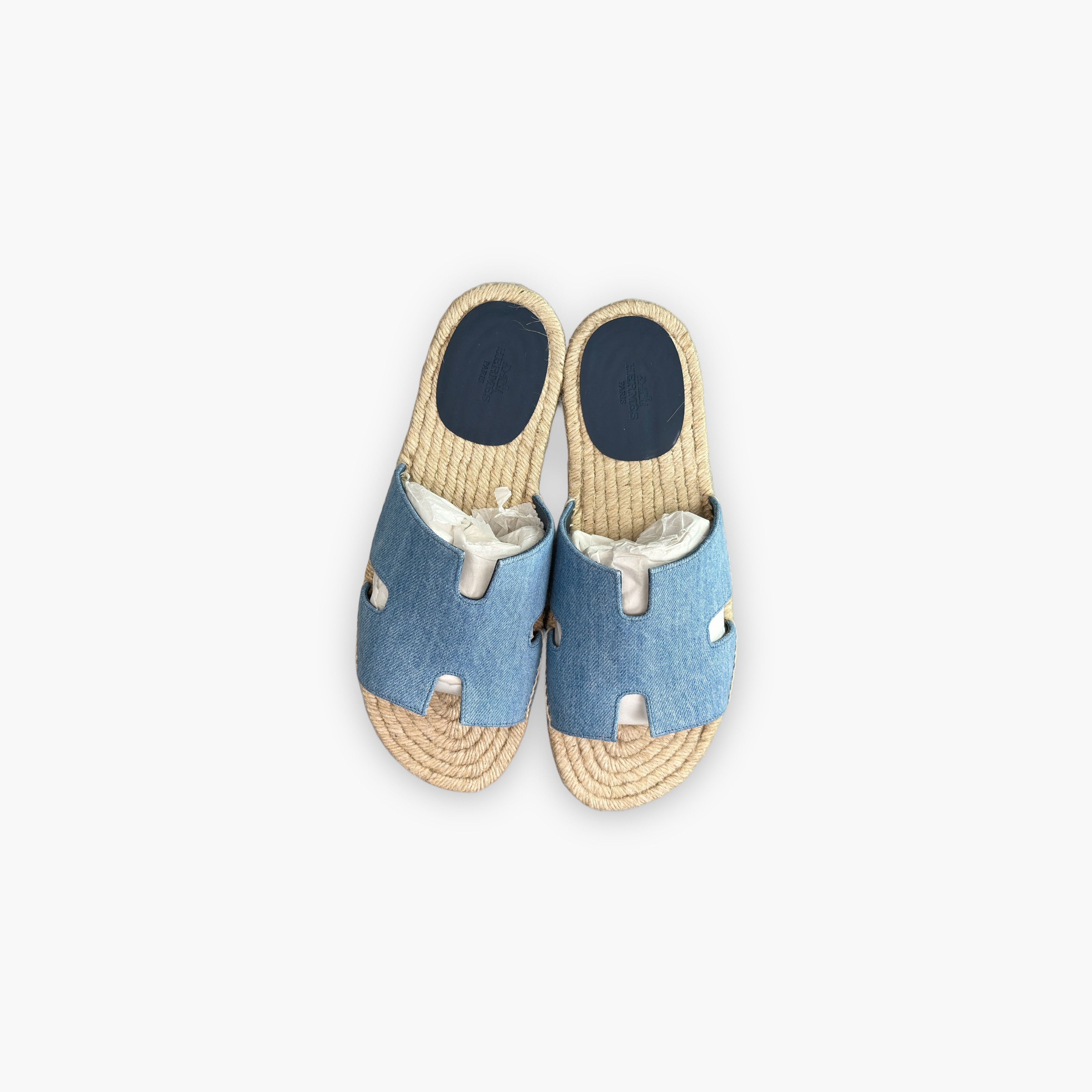 Hermes Hermès Antigua Denim Sandals Size 41 Size US 8 / EU 41 - 9 Thumbnail