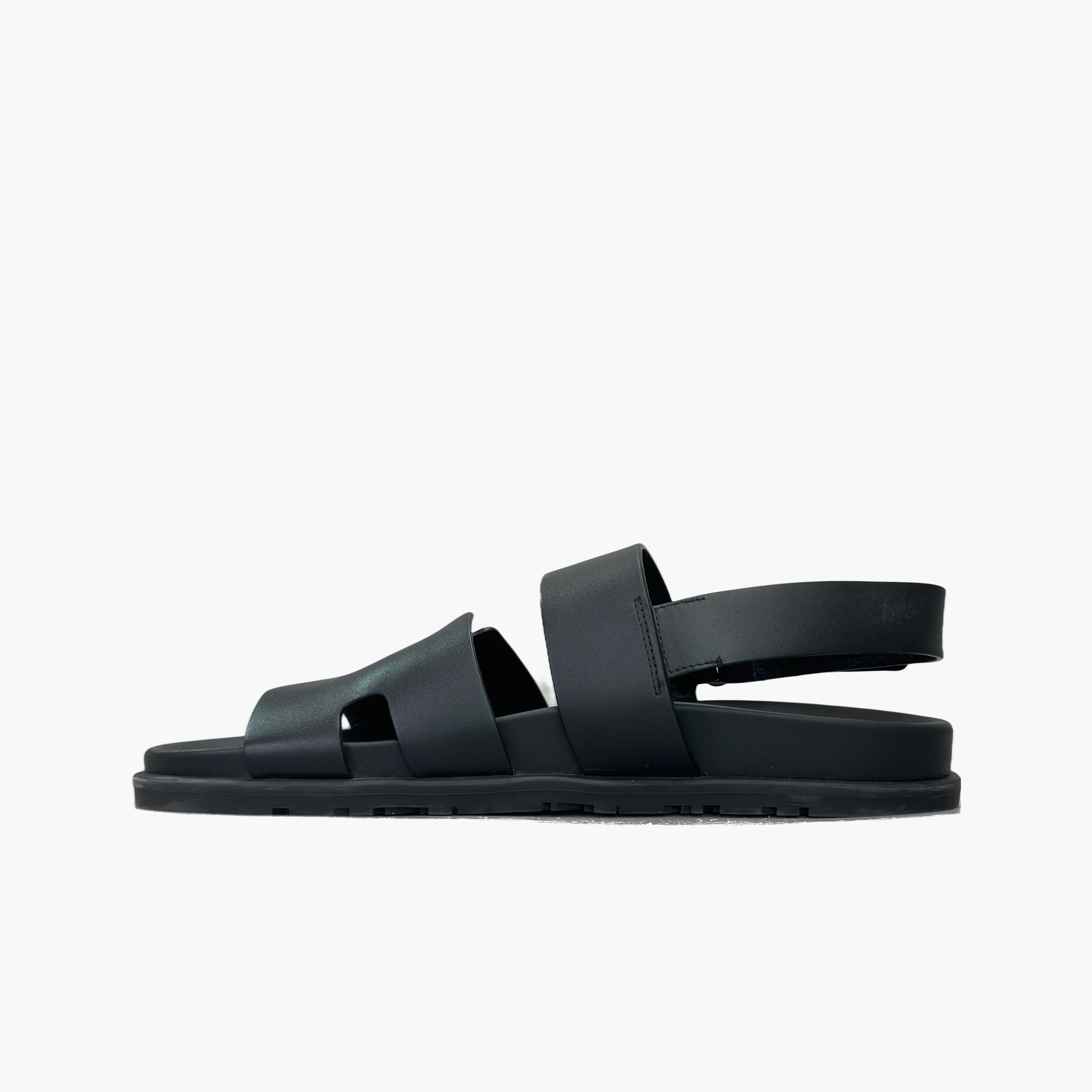 Hermes Hermès Chypre Leather Sandals Black Size 41.5 Size US 8.5 / EU 41-42 - 3 Thumbnail