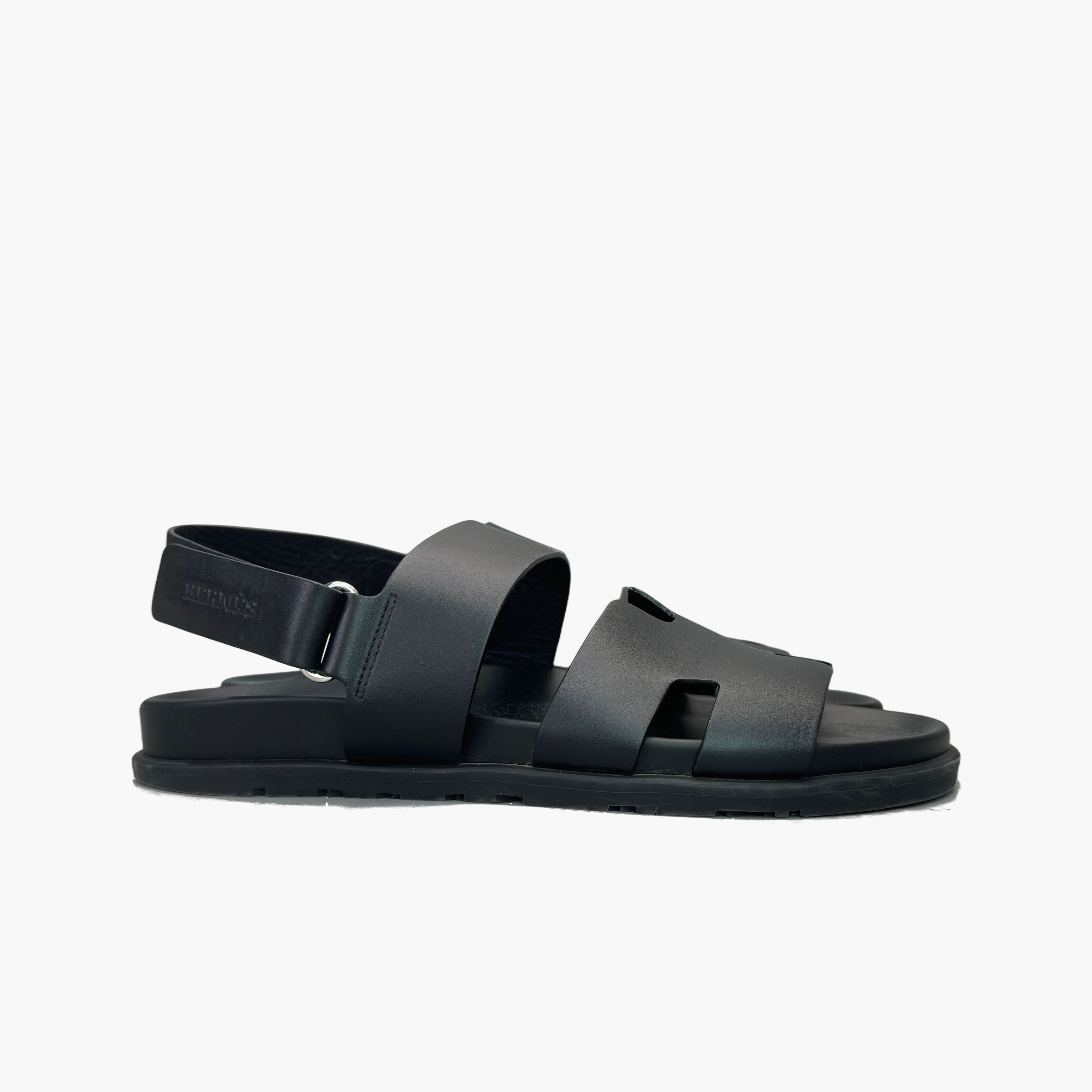 Hermes Hermès Chypre Leather Sandals Black Size 41.5 Size US 8.5 / EU 41-42 - 4 Thumbnail