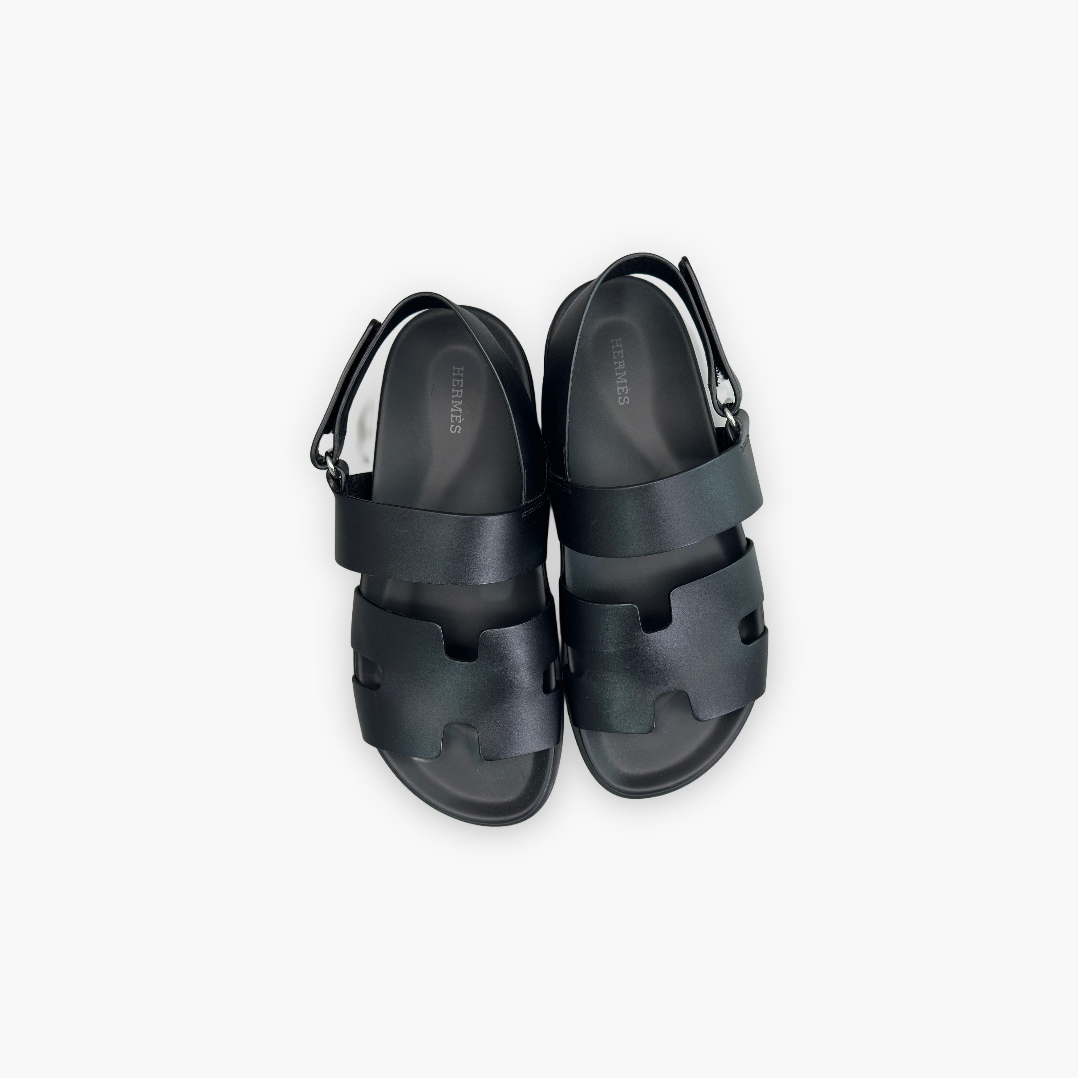 Hermes Hermès Chypre Leather Sandals Black Size 41.5 Size US 8.5 / EU 41-42 - 9 Thumbnail