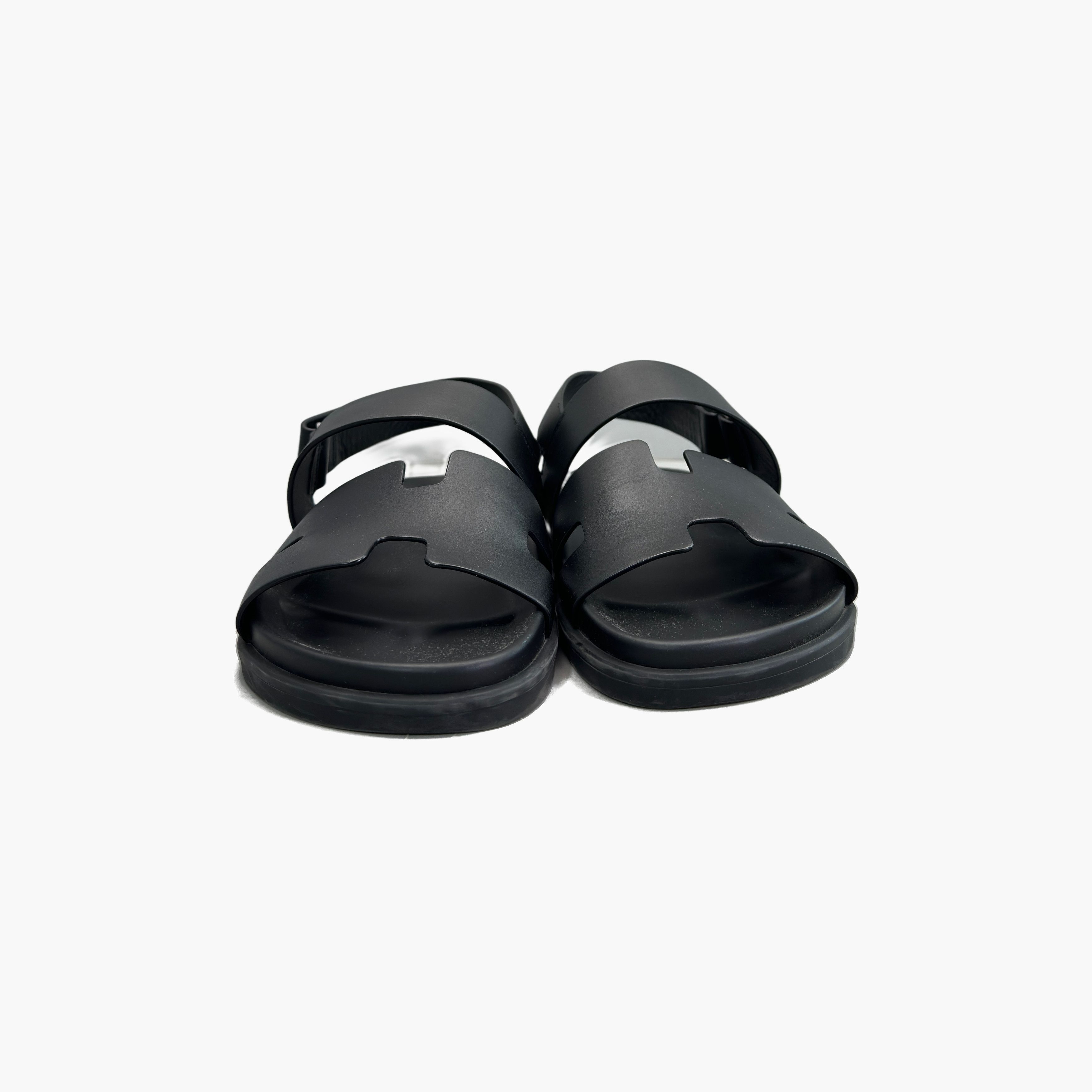 Hermes Hermès Chypre Leather Sandals Black Size 41.5 Size US 8.5 / EU 41-42 - 5 Thumbnail