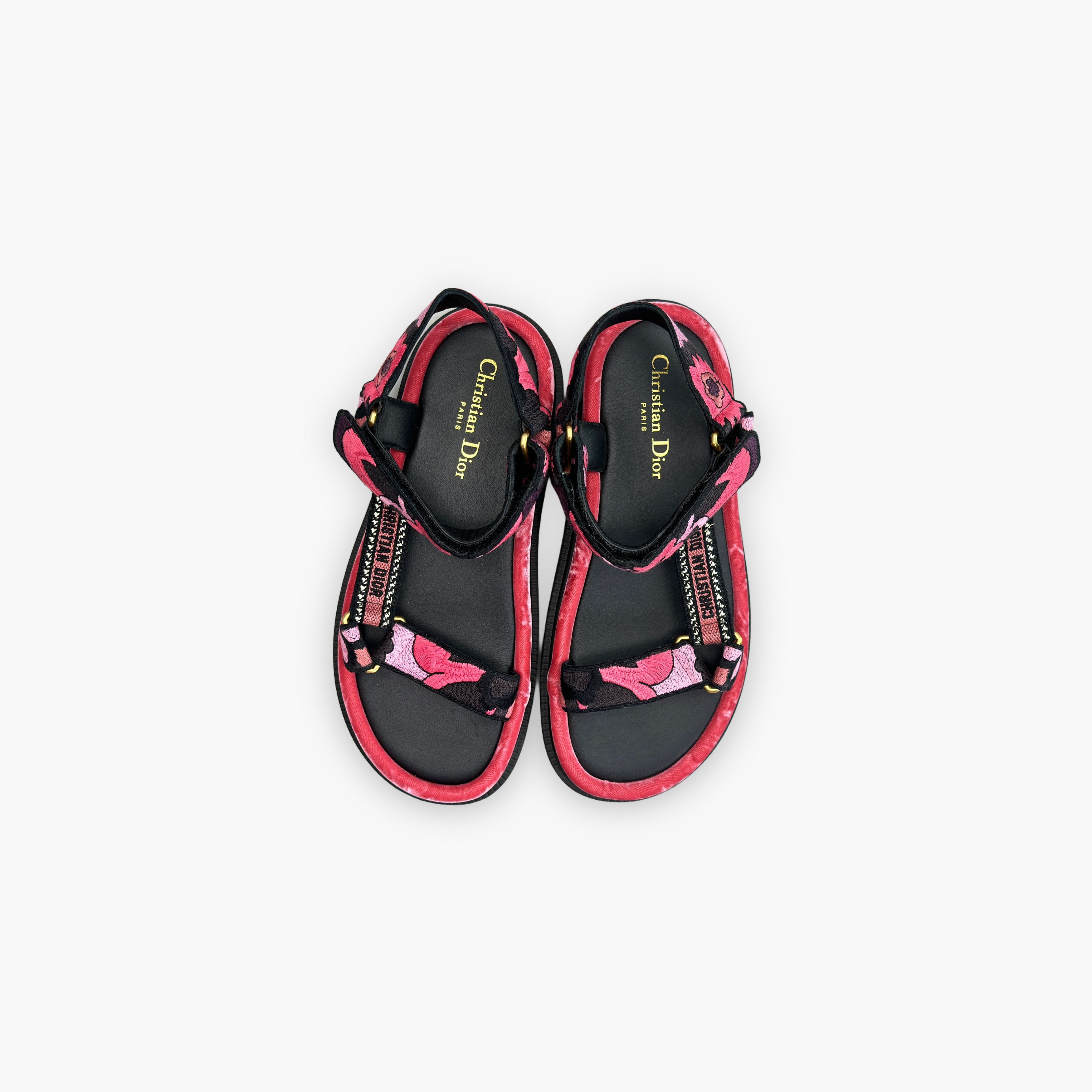 Dior Dior D-Wave Embroidered Sandals Size 38 Size US 7 / IT 37 - 9 Thumbnail