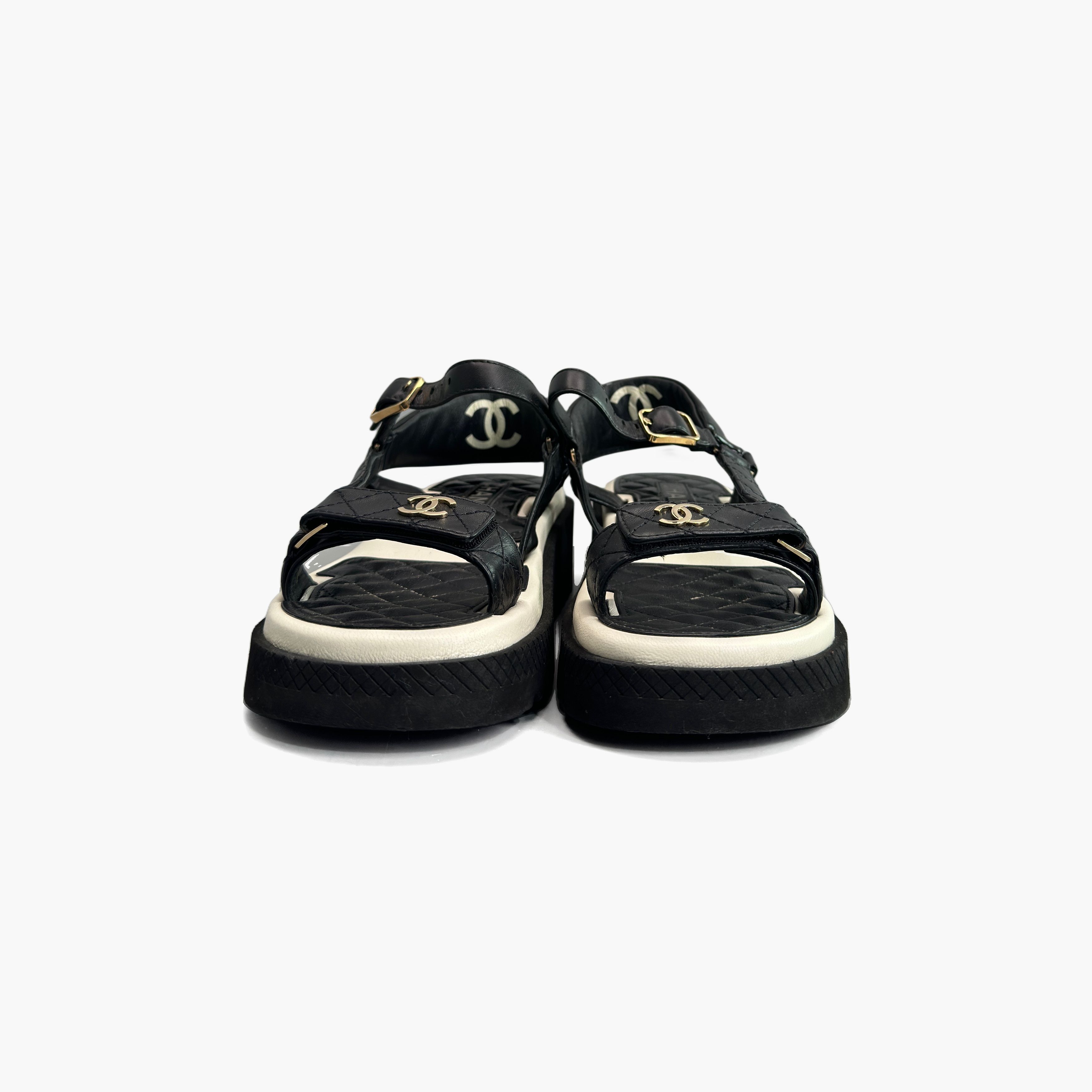 Chanel Chanel Quilted Logo Platform Sandals Size 38 Size US 8 / IT 38 - 5 Thumbnail