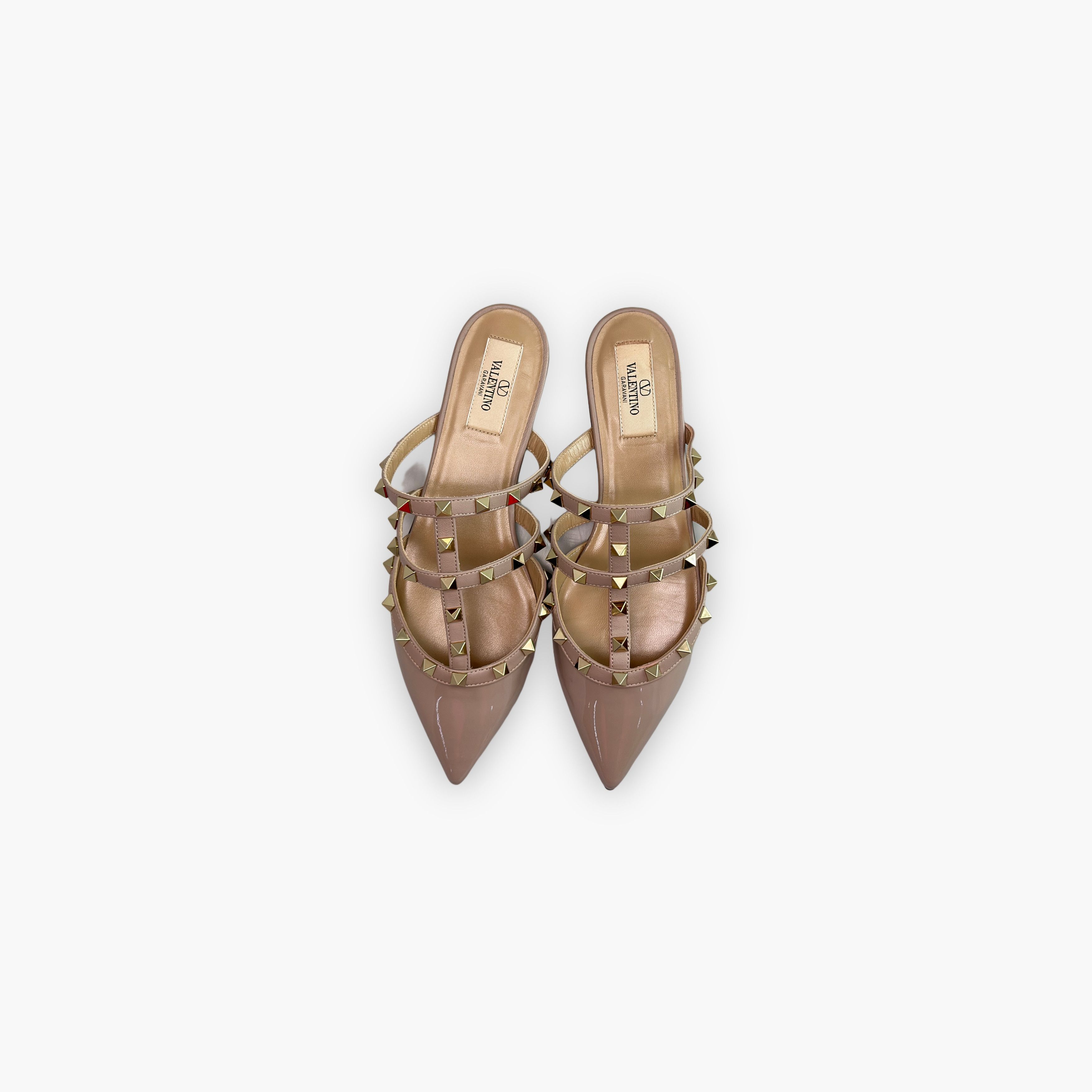 Valentino Valentino Rockstud Patent Leather Mules Size 37 Size US 7 / IT 37 - 9 Thumbnail